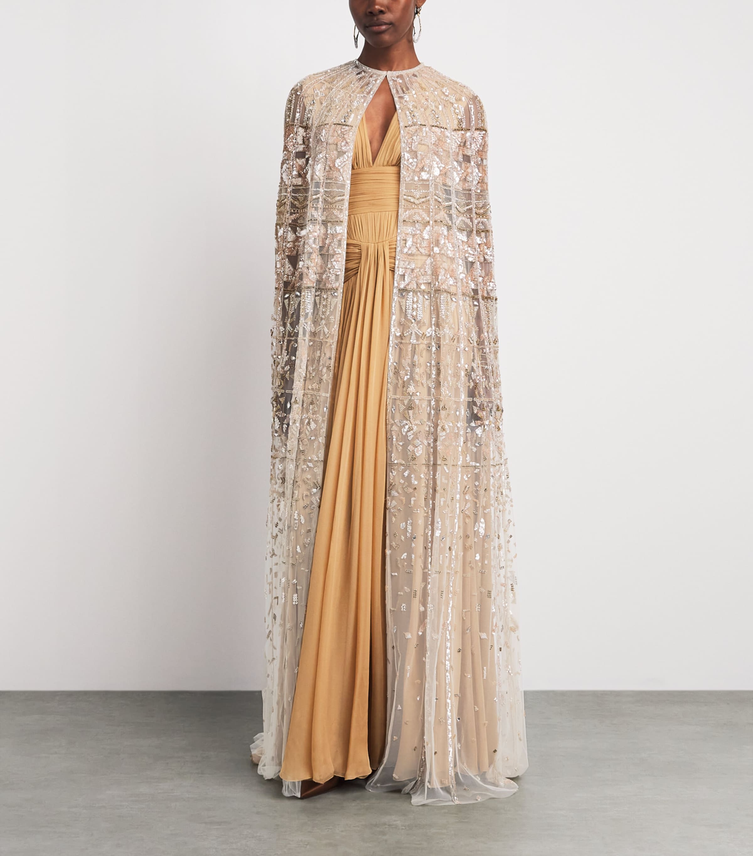 Zuhair Murad Womens Embellished Cape Angr/mlt Tmpl Image 2