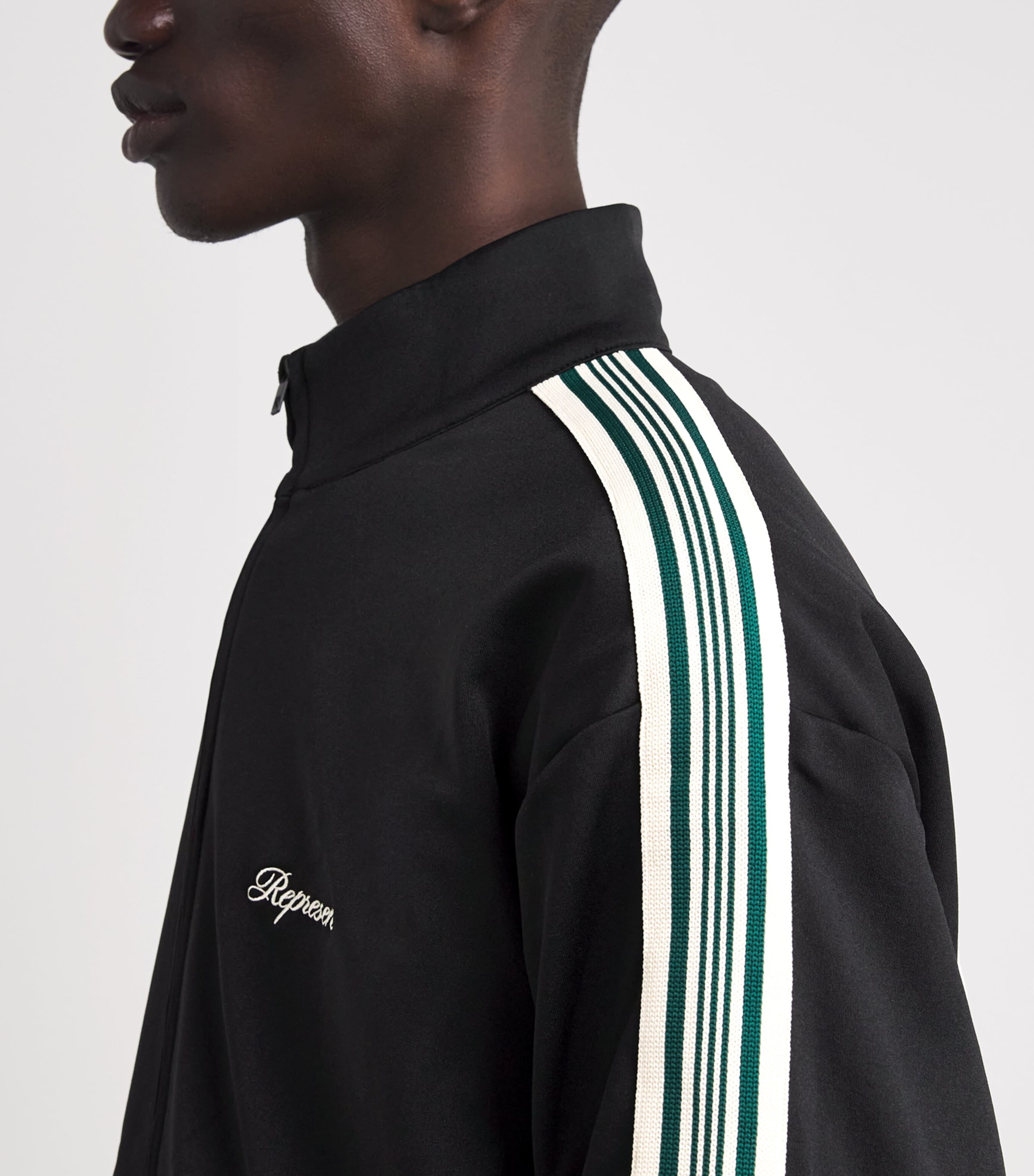Stretch-Jersey Side-Stripe Track Jacket JET BLACK Image 6