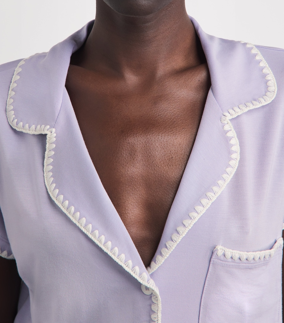 Eberjey Womens Frida Short Pyjama Set Ldiv Lavender D Image 3