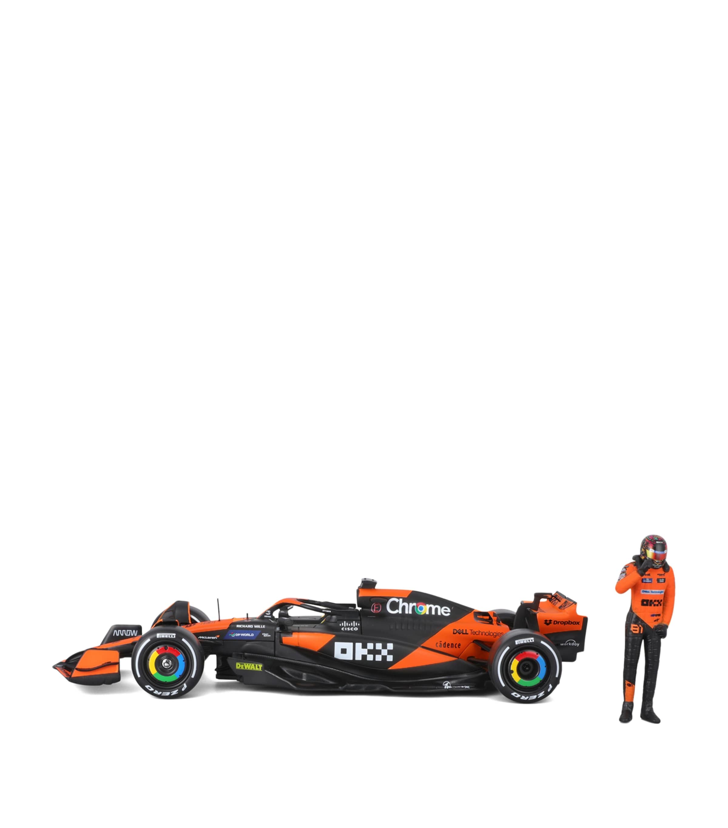 Bburago McLaren F1 MCL38 2024 1:24 Model with Oscar Piastri Figure Image 4