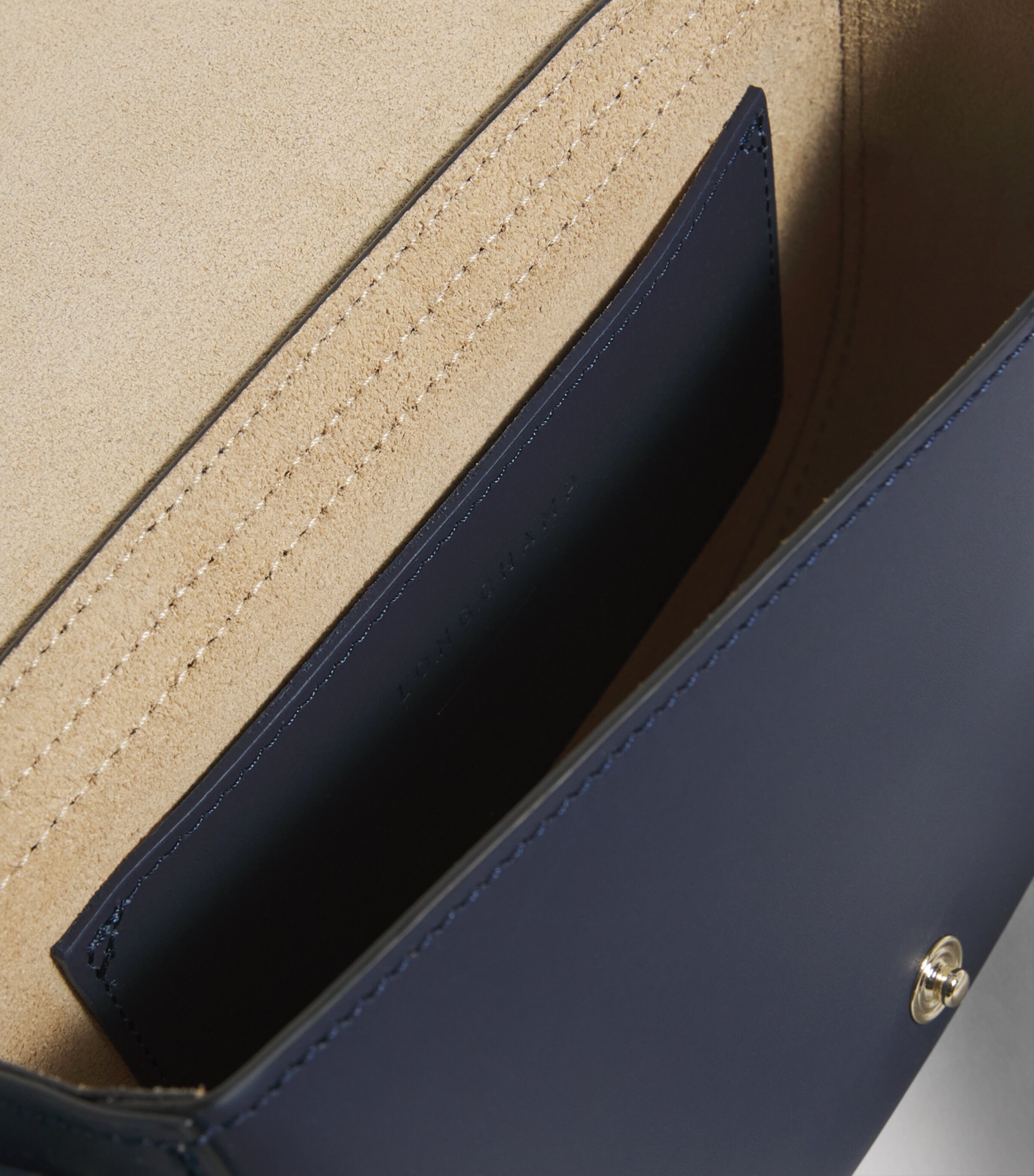 Longchamp Small Leather Épure Cross-Body Bag Navy Image 4