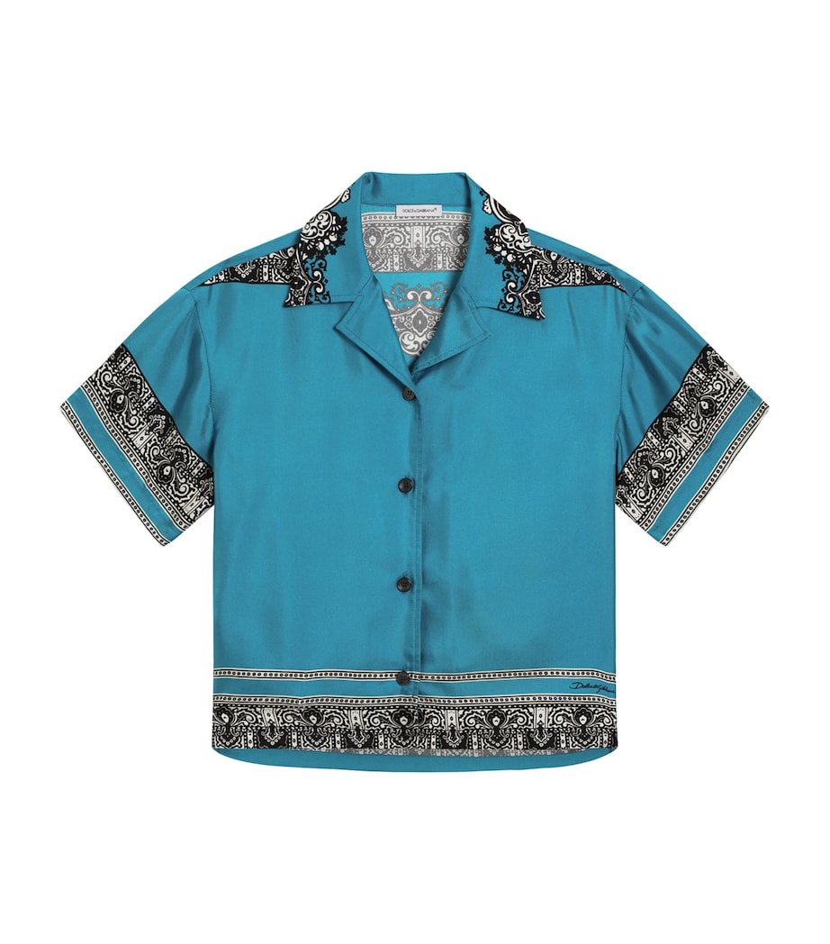 Dolce&Gabbana Kids Silk Bandana Print Shirt (8-12+ Years) Banda Image 1