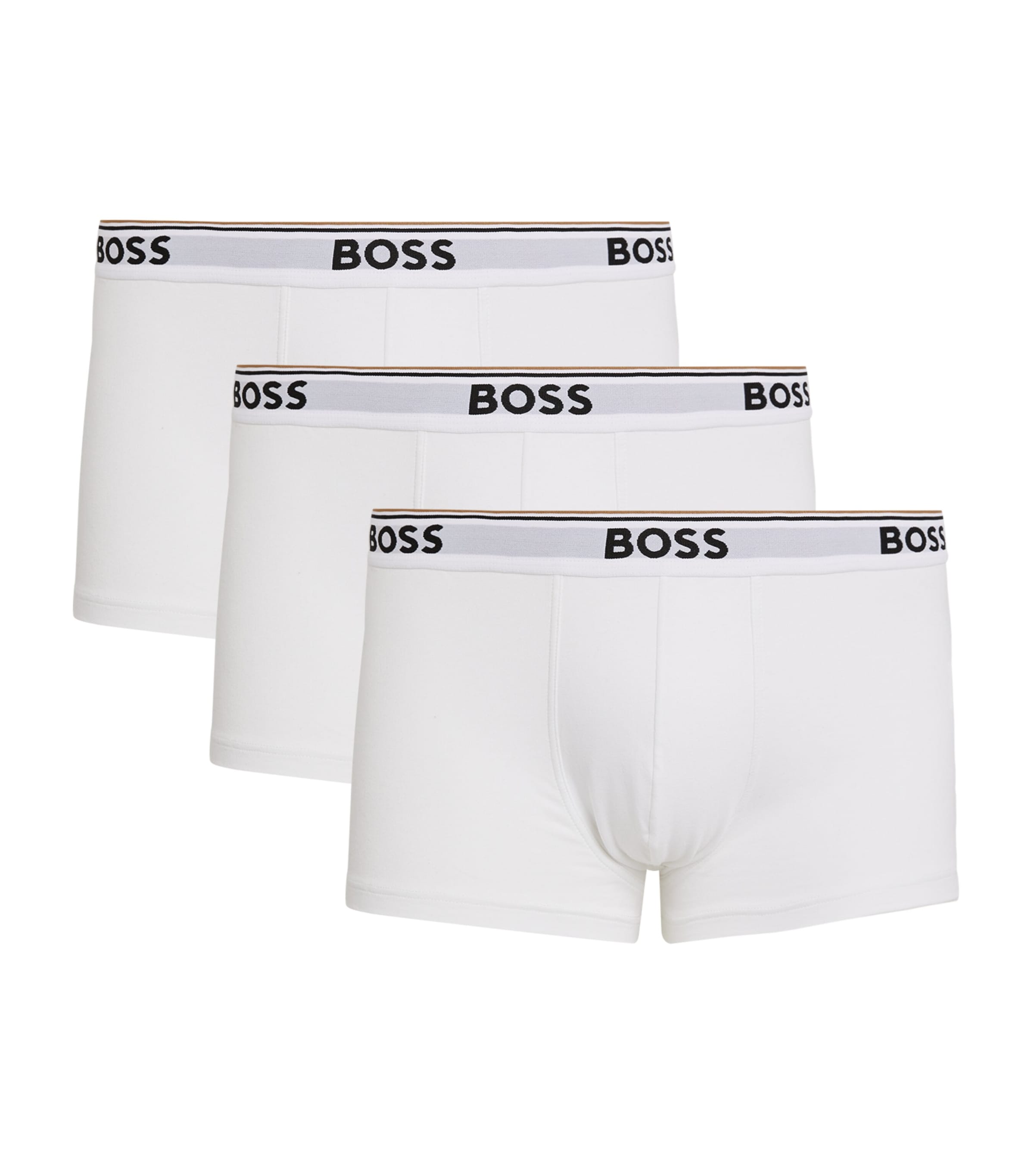 BOSS Mens Stretch-Cotton Power Trunks (Pack of 3) Image 1