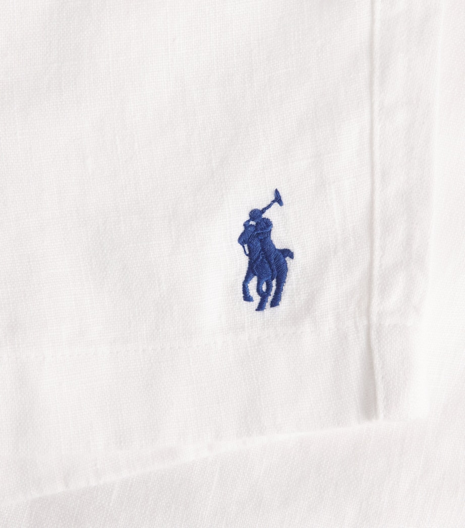 Polo Ralph Lauren Mens Linen Prepster Shorts White Image 6