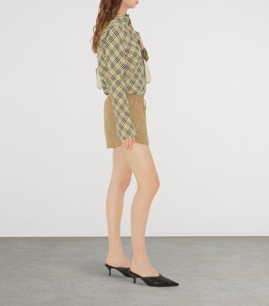 Nylon-Cotton Drawstring Shorts CRACKER Image 3