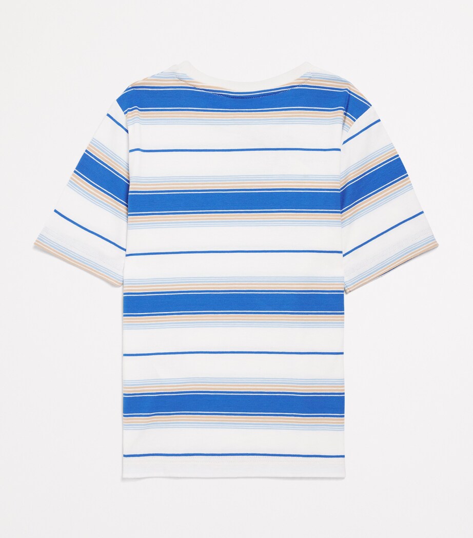 Stretch-Cotton Stripe T-Shirt (4-16 Years) 787 PALE BLUE Image 2