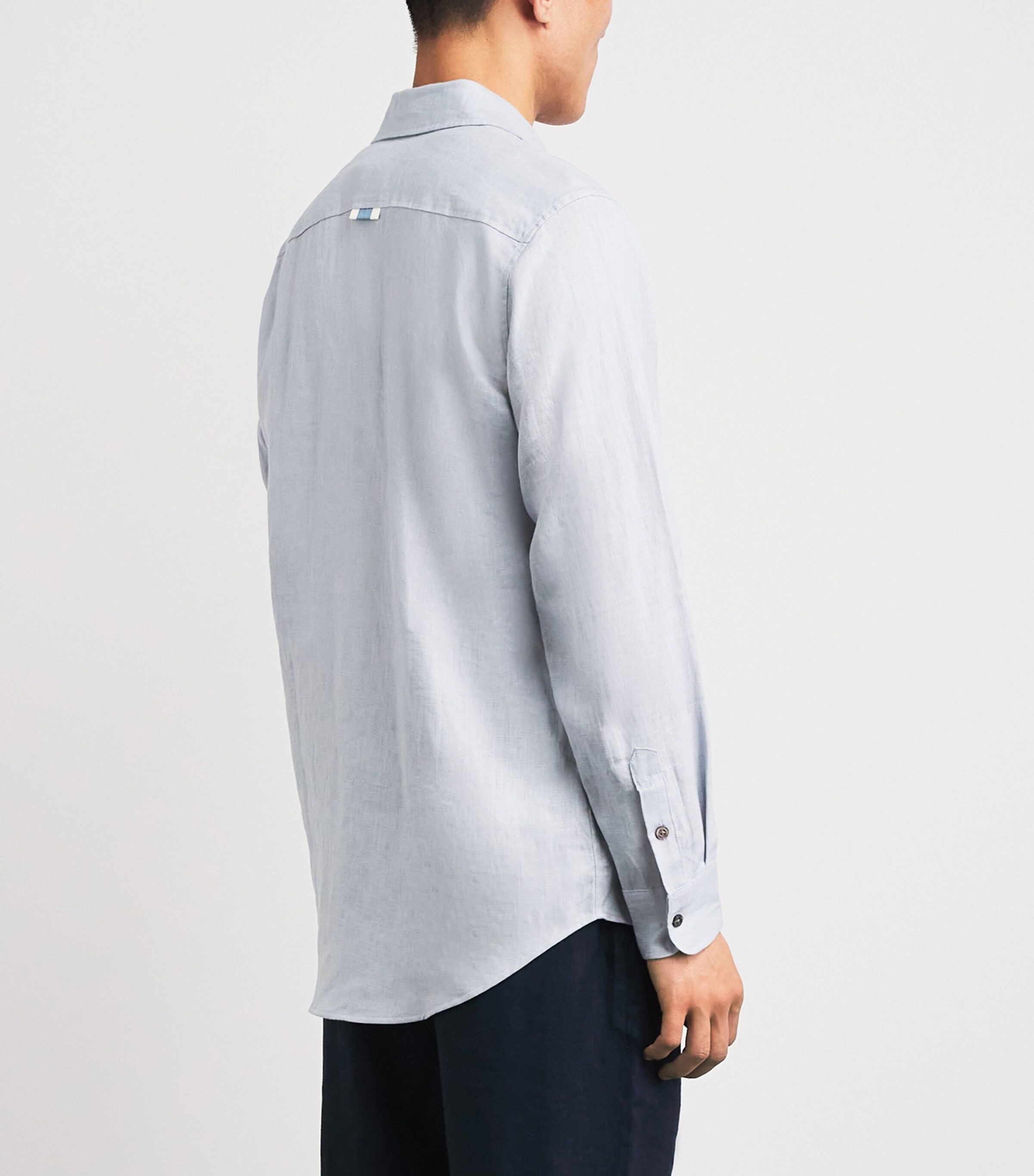 CHÉ Mens Linen Shirt Powder Blue Image 5