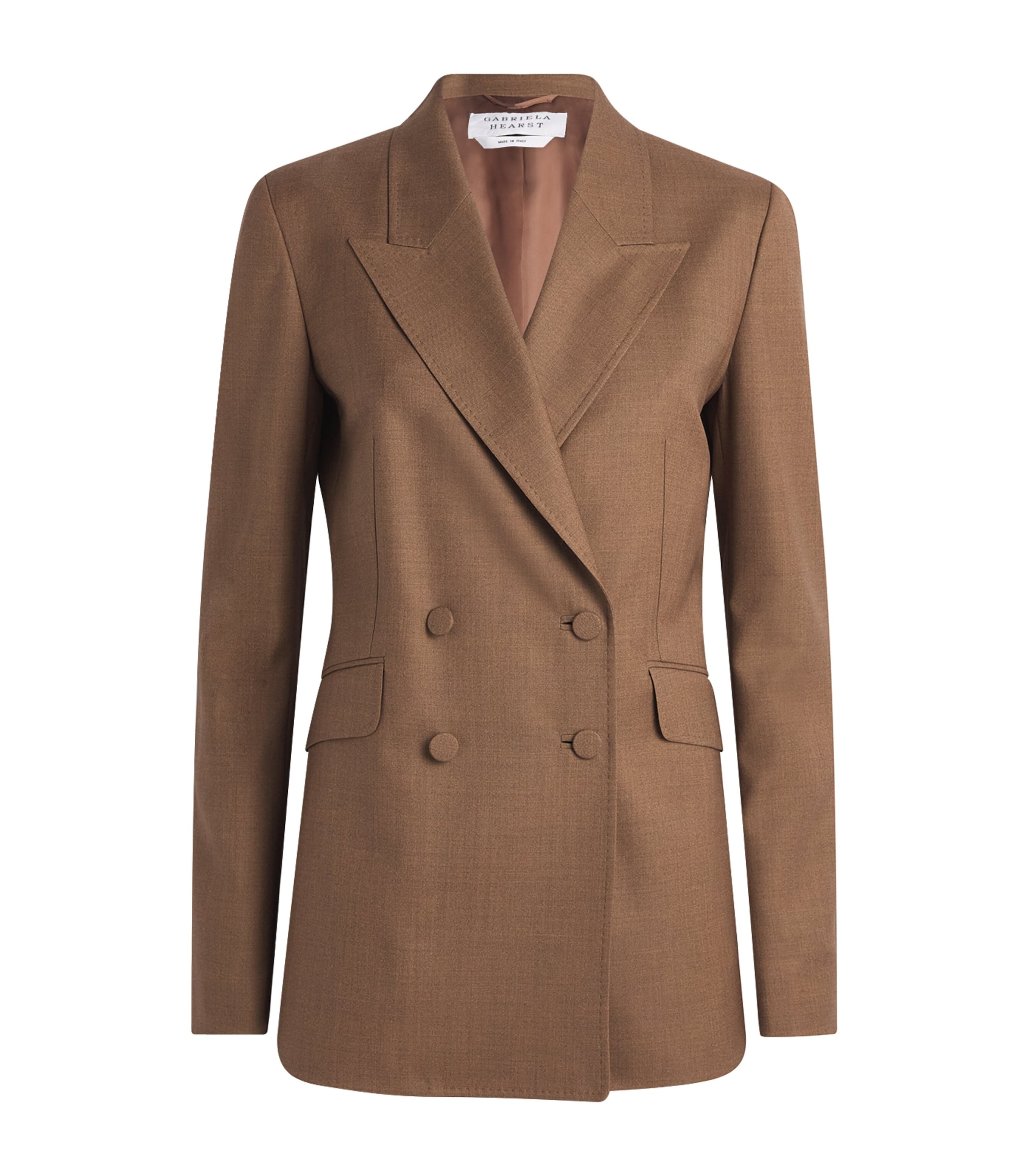 Gabriela Hearst Virgin Wool Angela Blazer Cht Chestnut