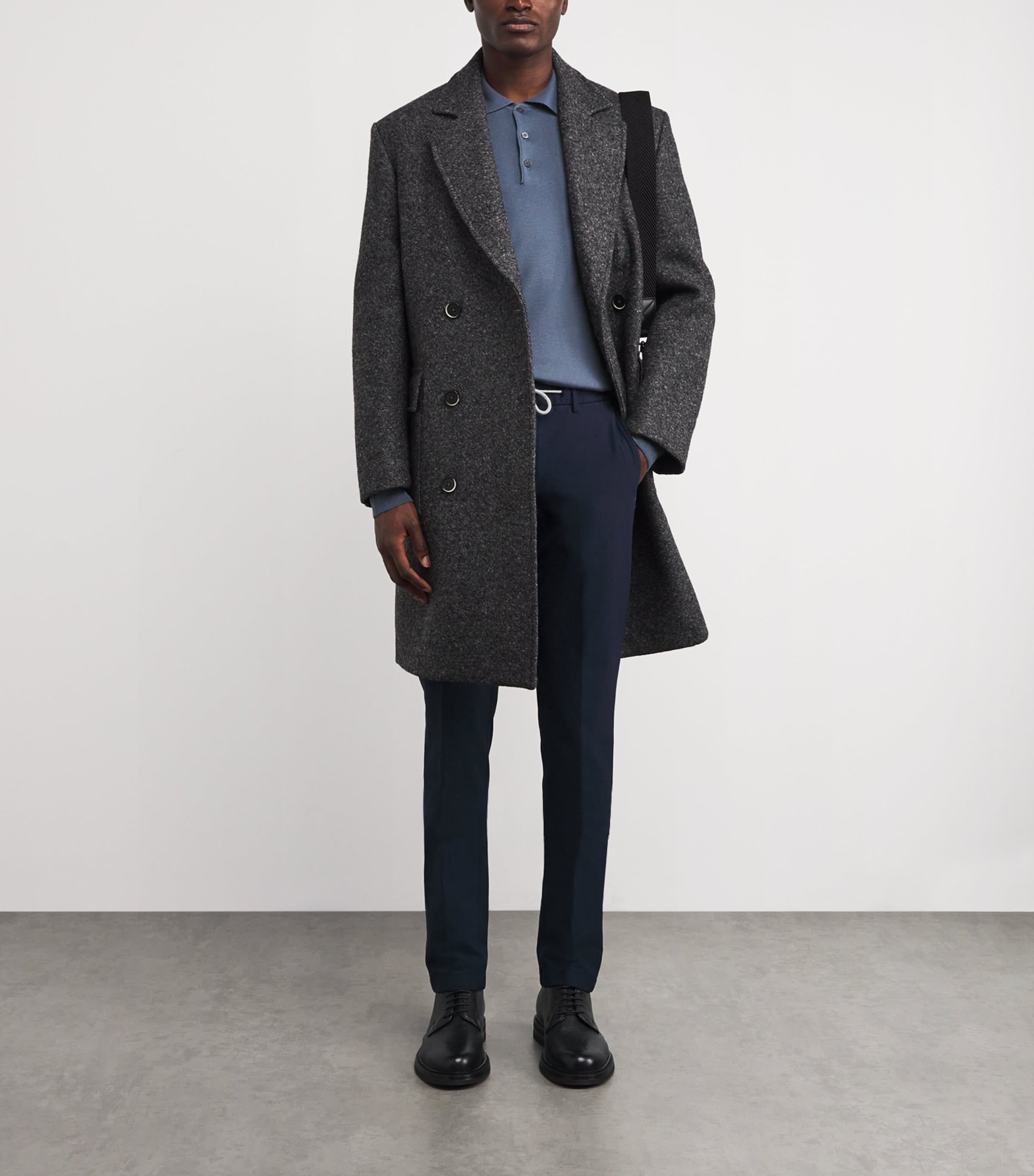 Virgin Wool Polo Sweater 007 DARK CERUOLE Image 2