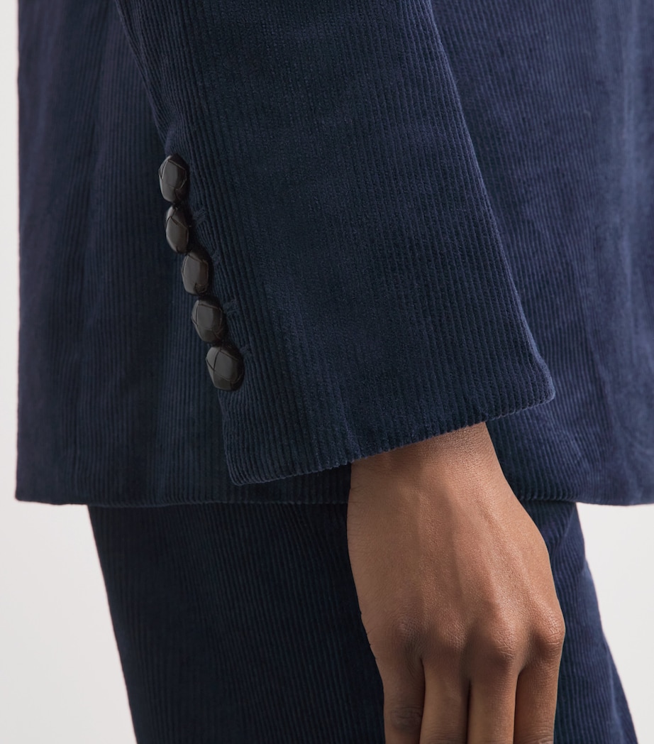 Veronica Beard Womens Corduroy Livvy Dickey Blazer Heritage Navy Image 3