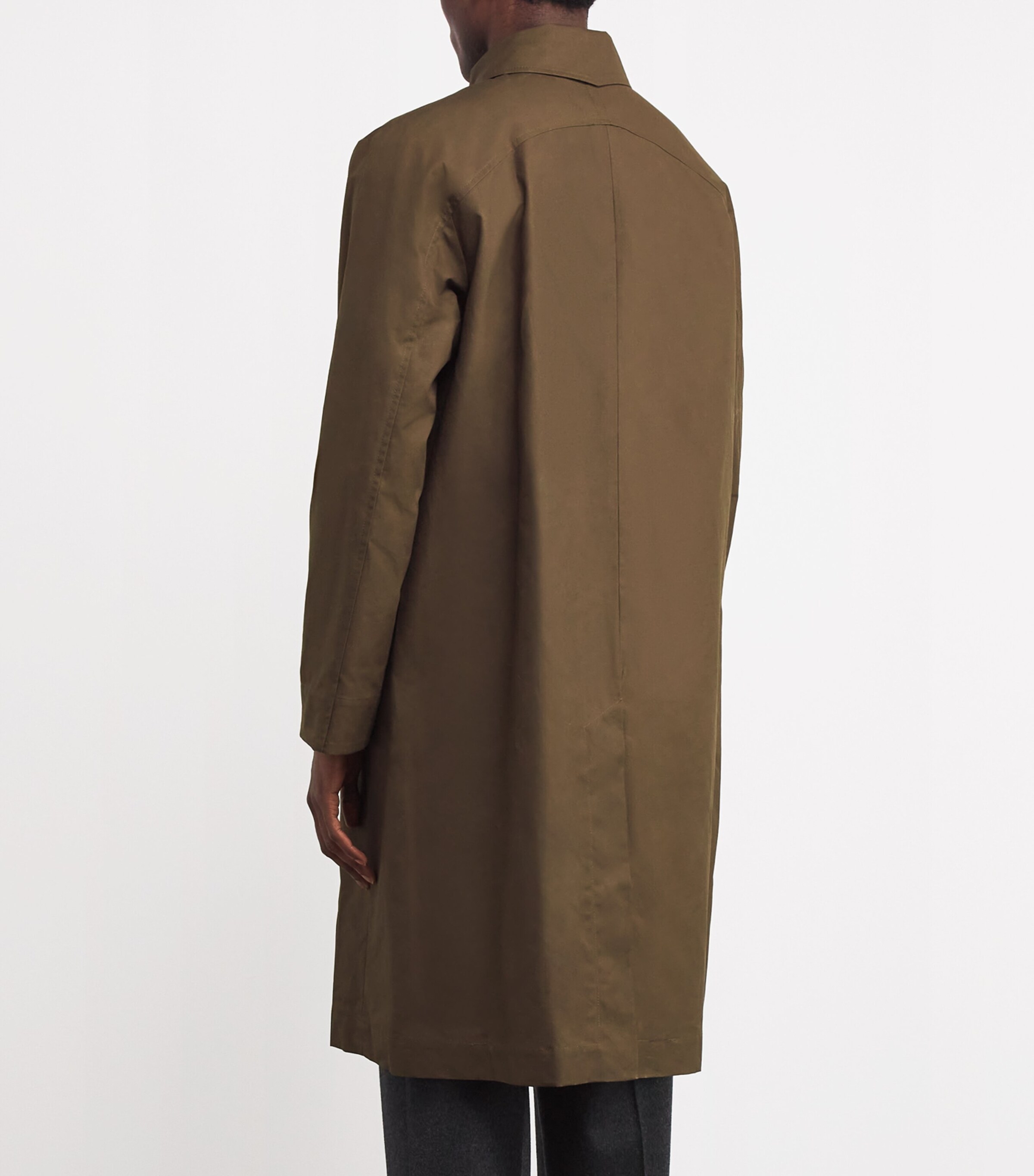 A.P.C. Mens Cotton Arthur Trench Coat Jac Kaki Militaire Image 4
