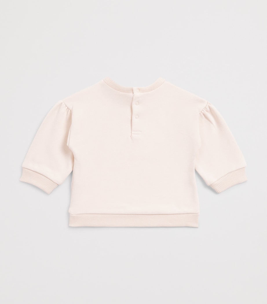 Chloé Kids Cotton Logo Sweatshirt (18 Months-3 Years) Pink Image 2