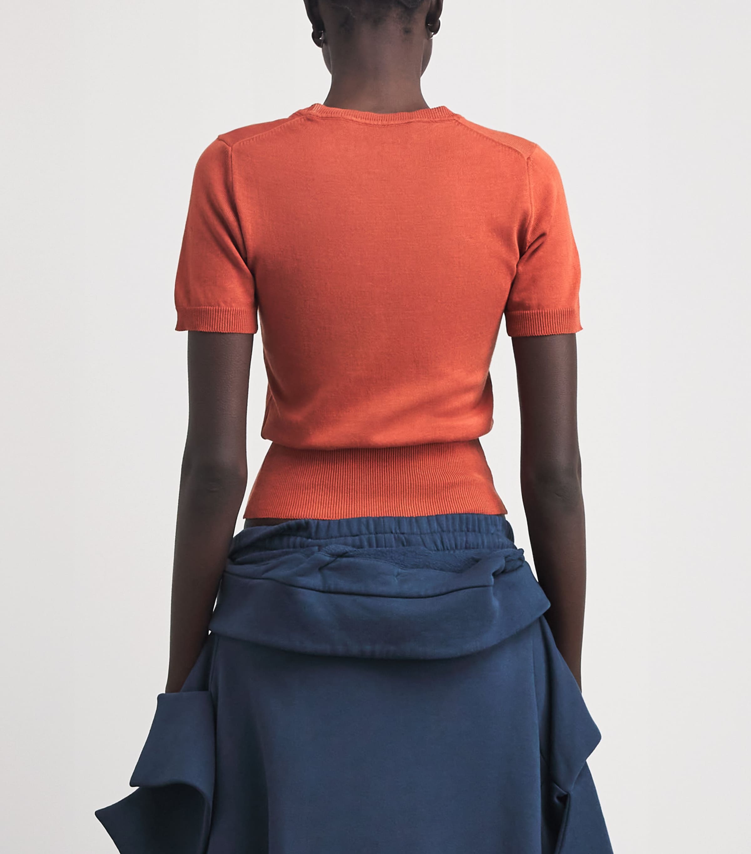 Vivienne Westwood Orange Cotton Orb Knit Top | Harrods US