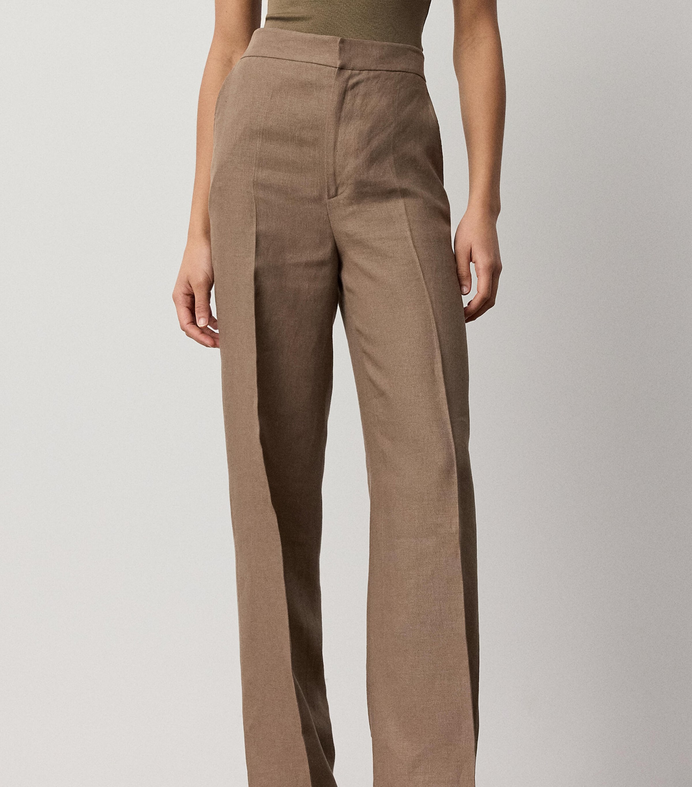 Ralph Lauren Collection Womens Linen Dean II Trousers Portobello Image 2