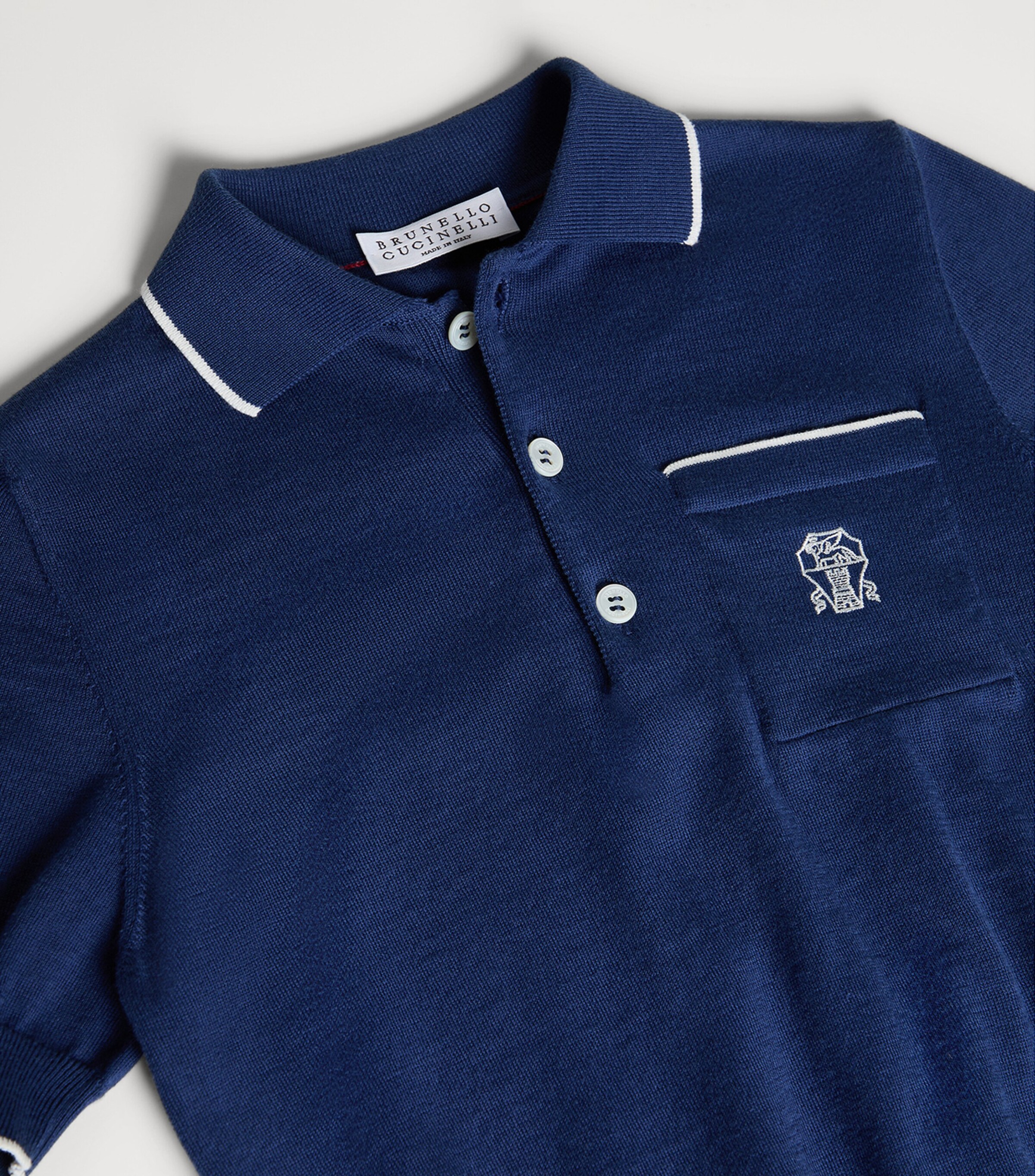 Brunello Cucinelli Kids Cotton Logo Polo Shirt (4-6 Years) Image 3