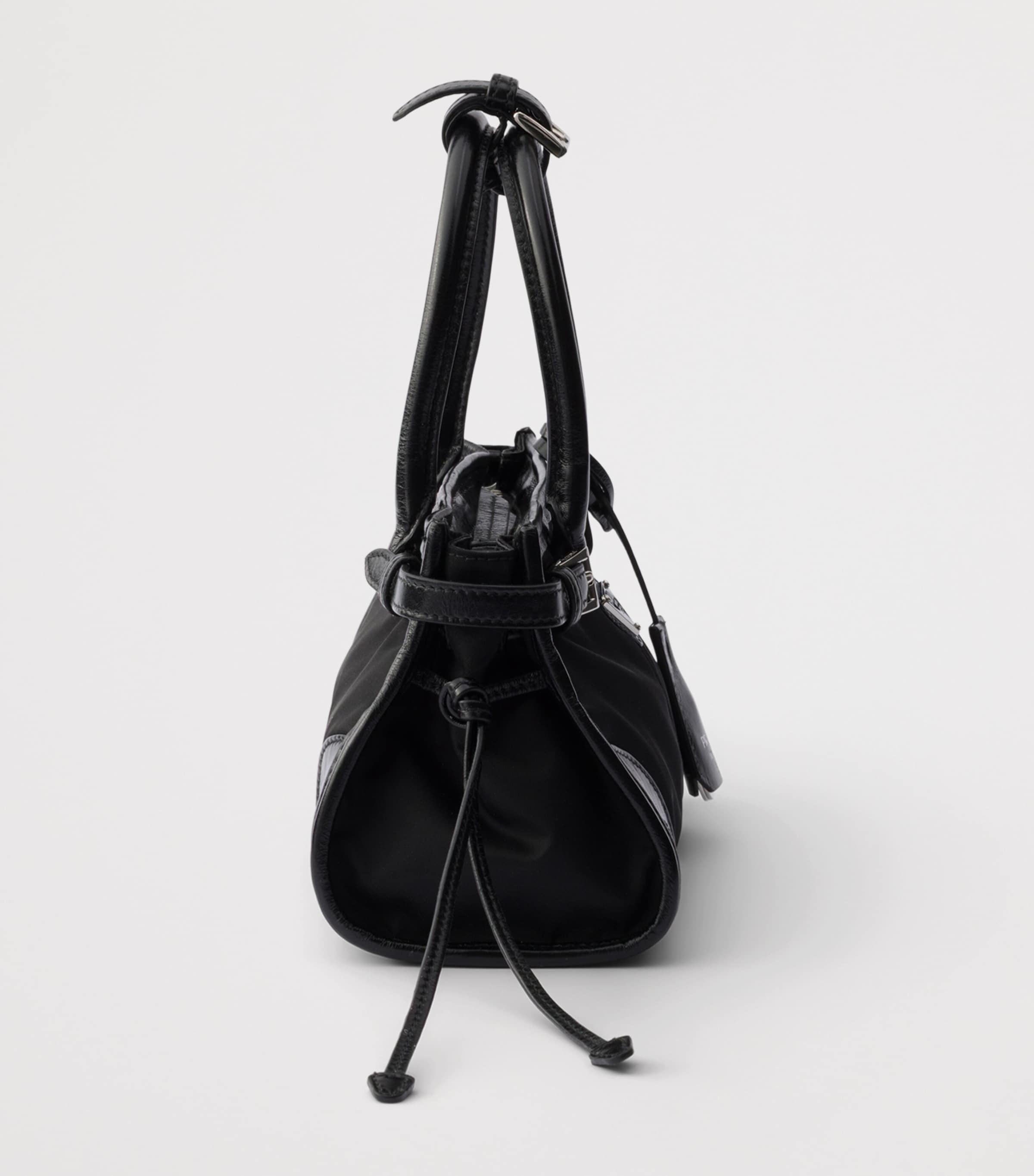 Prada Small Re-Nylon Bonnie Top-Handle Bag Black Image 6