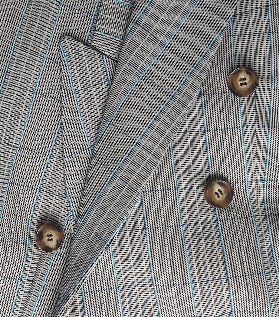 Virgin Wool Check Blazer 9640 BLUE/GREY MULTI Image 5