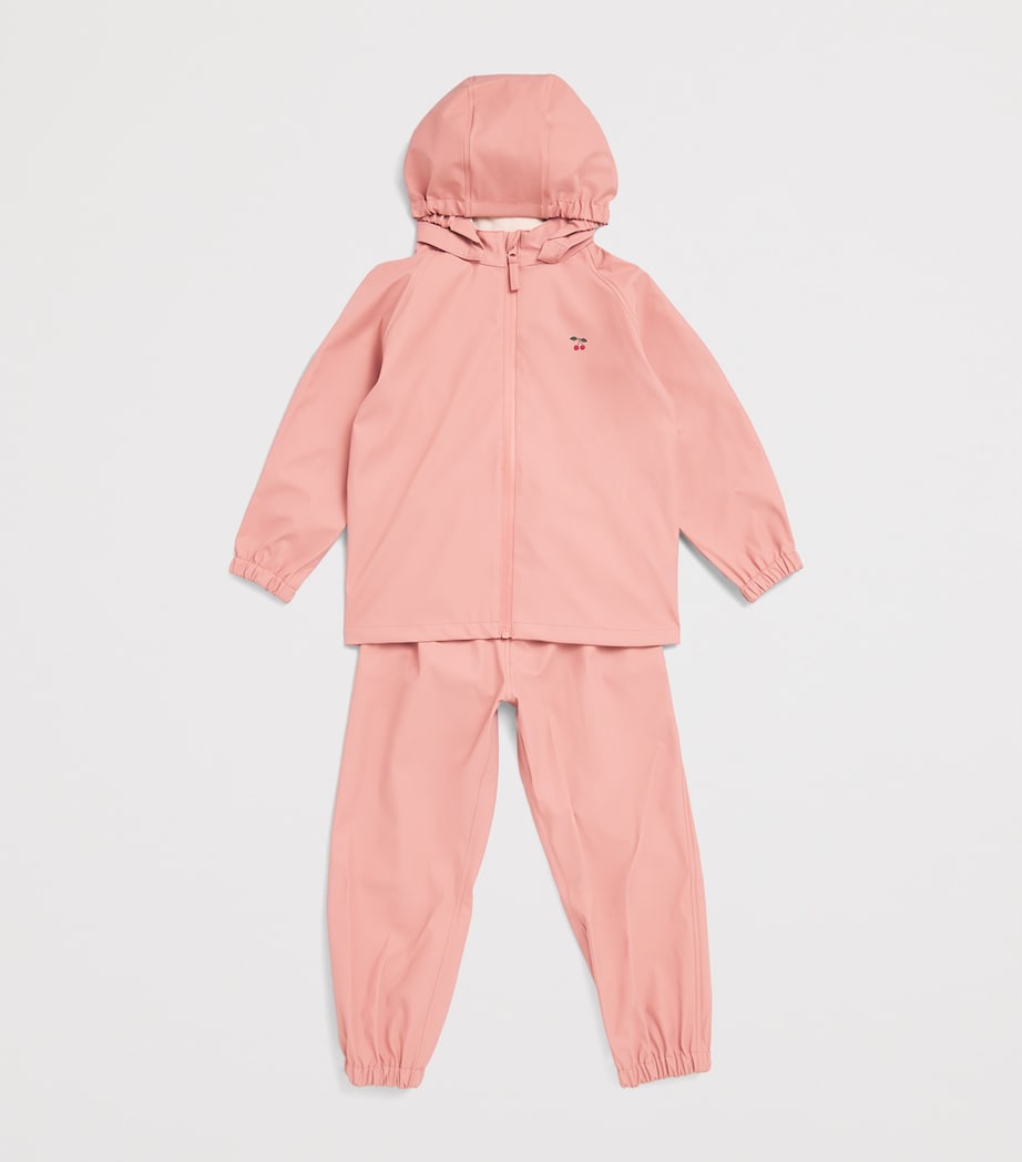 KONGES SLOJD Waterproof Plainy Rain Jacket and Trousers Set (2-10 Years) Brown Image 3