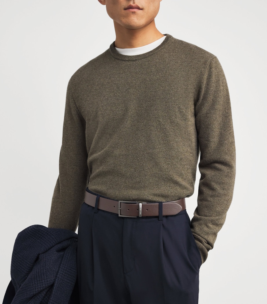 Leather Reversible Belt R70 BLUE BROWN Image 2