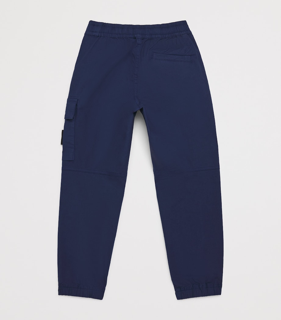 Stone Island Junior Stretch-Cotton Cuffed Cargo Trousers (4-14 Years) Bleu Marine Image 2