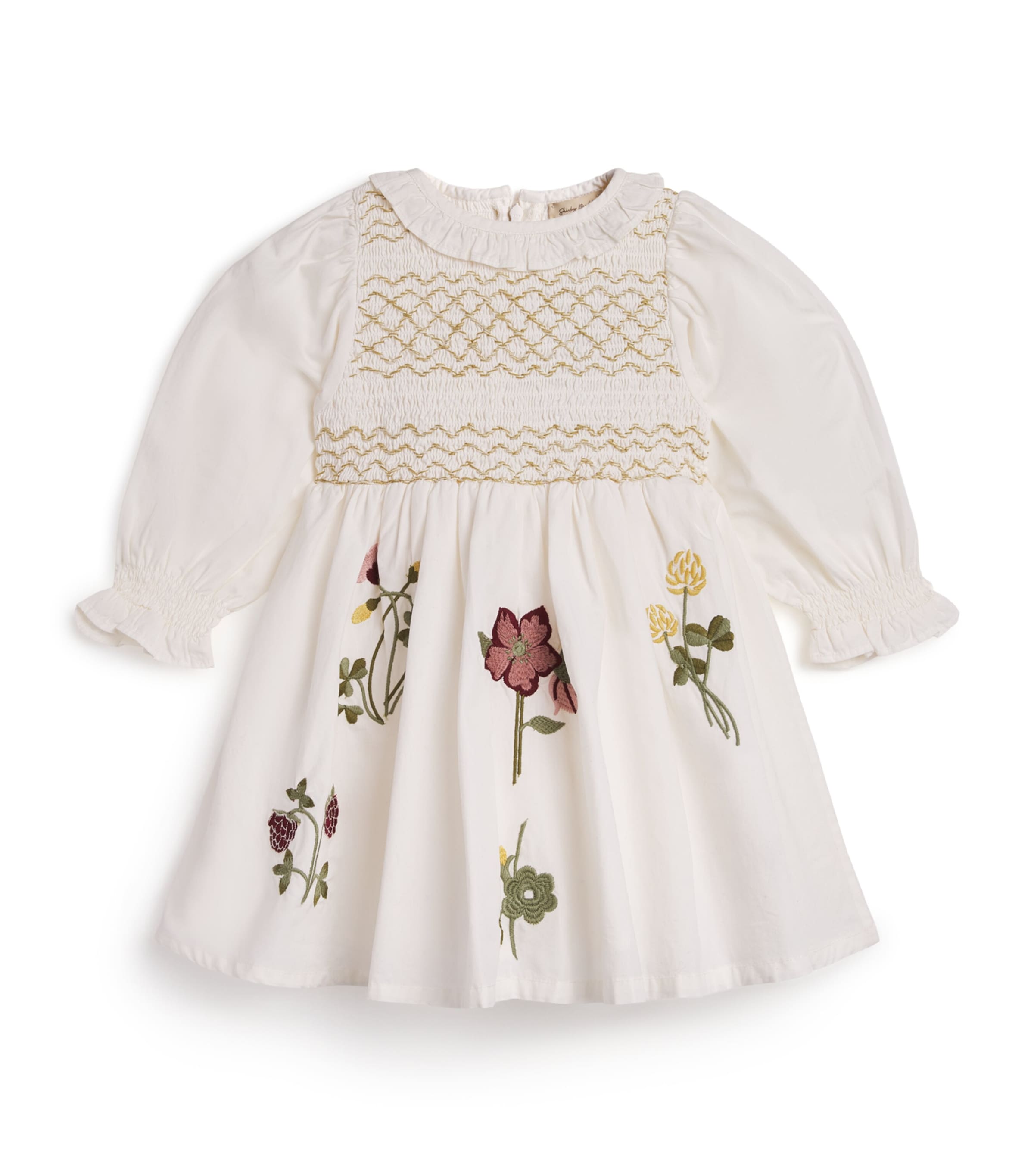 Embroidered Smocked Adele Dress (12 Months - 4 Years) MARSHMELLOW Image 1