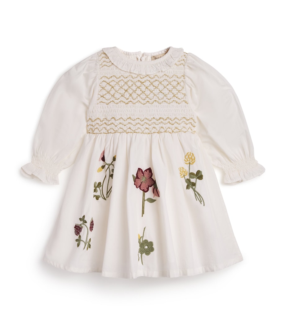 Embroidered Smocked Adele Dress (12 Months - 4 Years) MARSHMELLOW Image 1