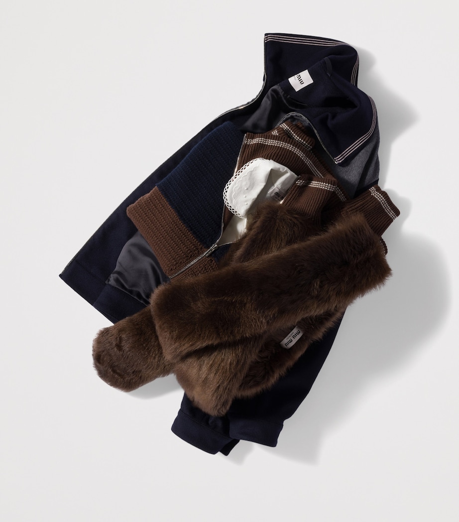 Miu Miu Shearling Stole Brown Image 3