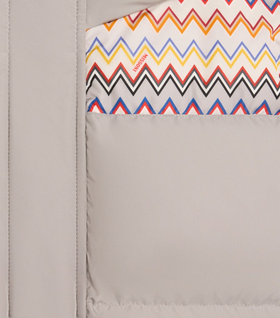 Down Zigzag Puffer Jacket (4-14 Years) 905MCGREY/COLOURFUL Image 2