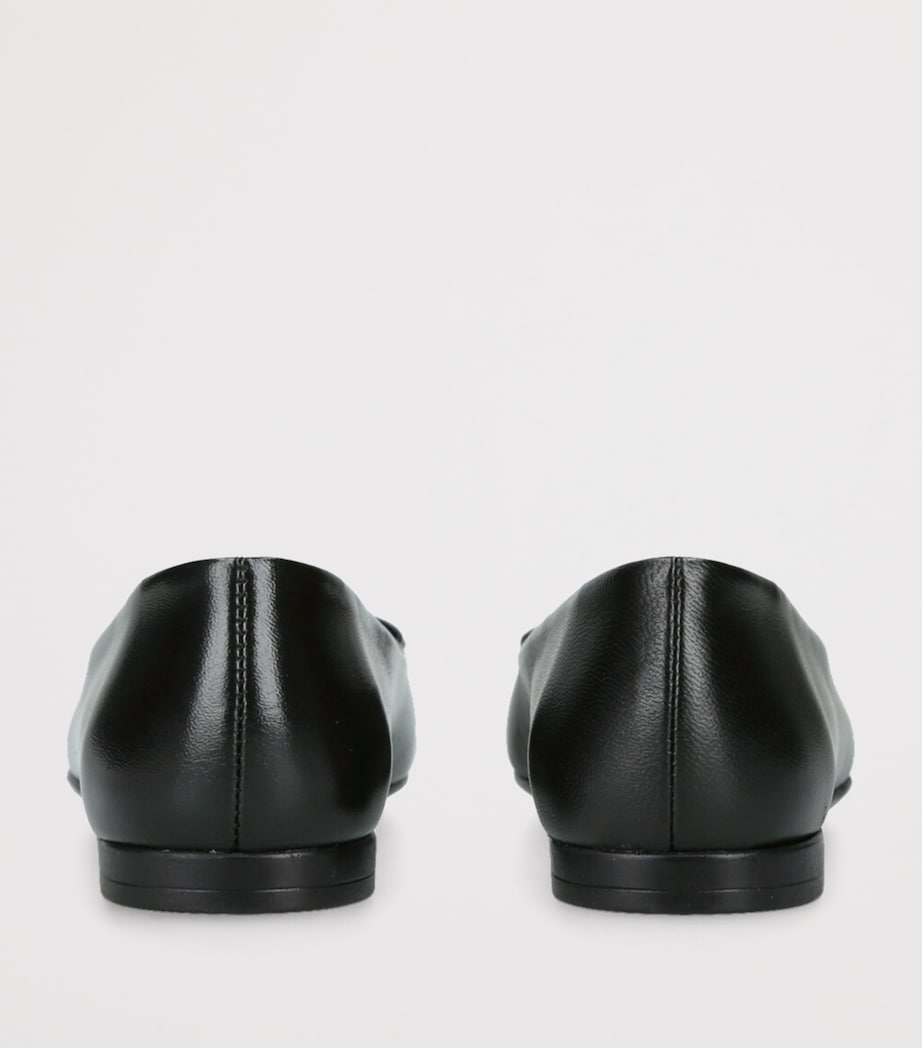 Leather Ballet Flats BLACK Image 2