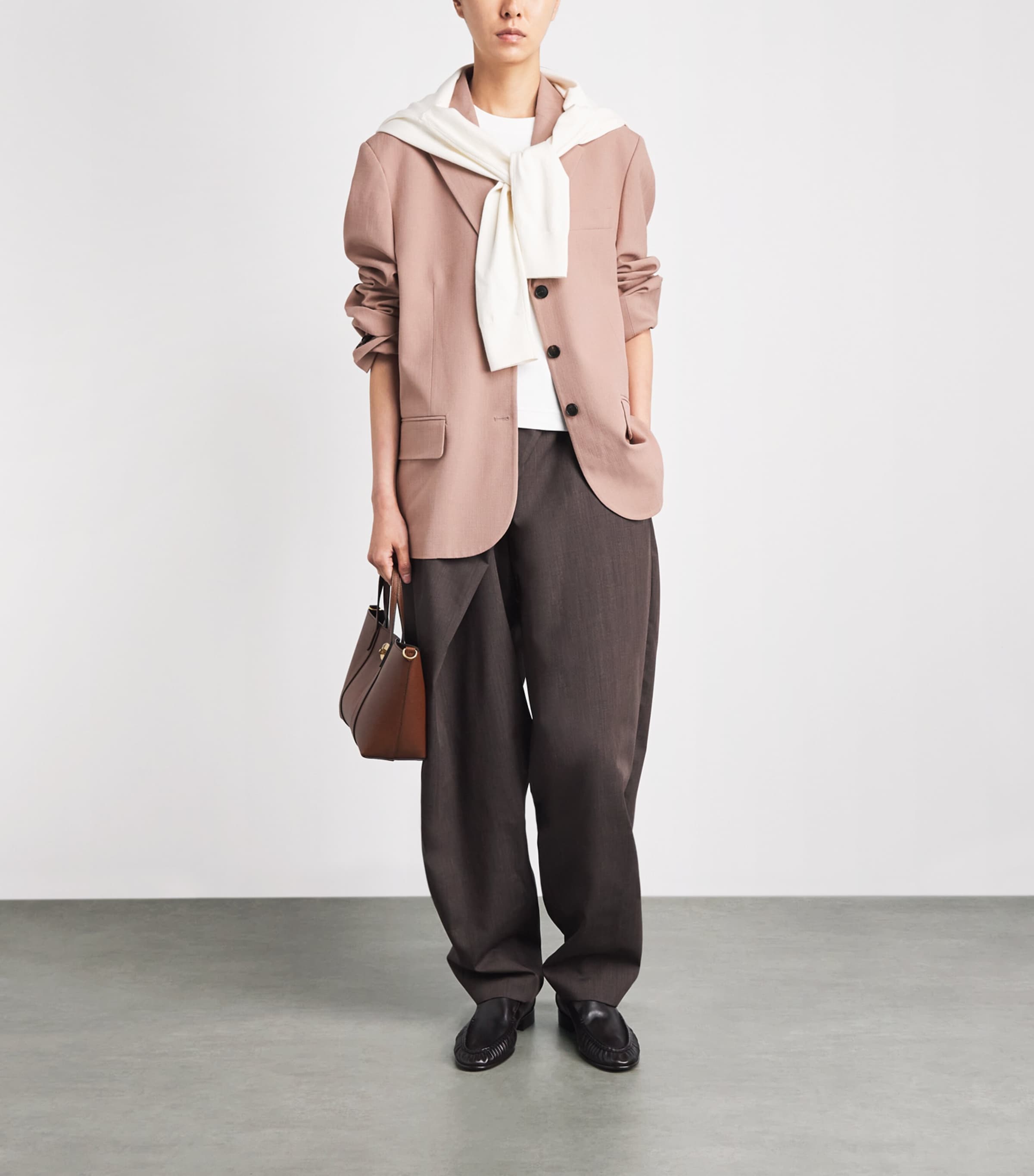 ME+EM Womens Oversized Blazer Blush Pink Image 2