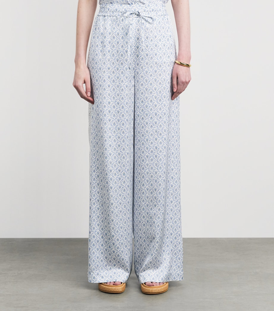Claudie Pierlot Womens Printed Wide-Leg Trousers Light Print Image 4