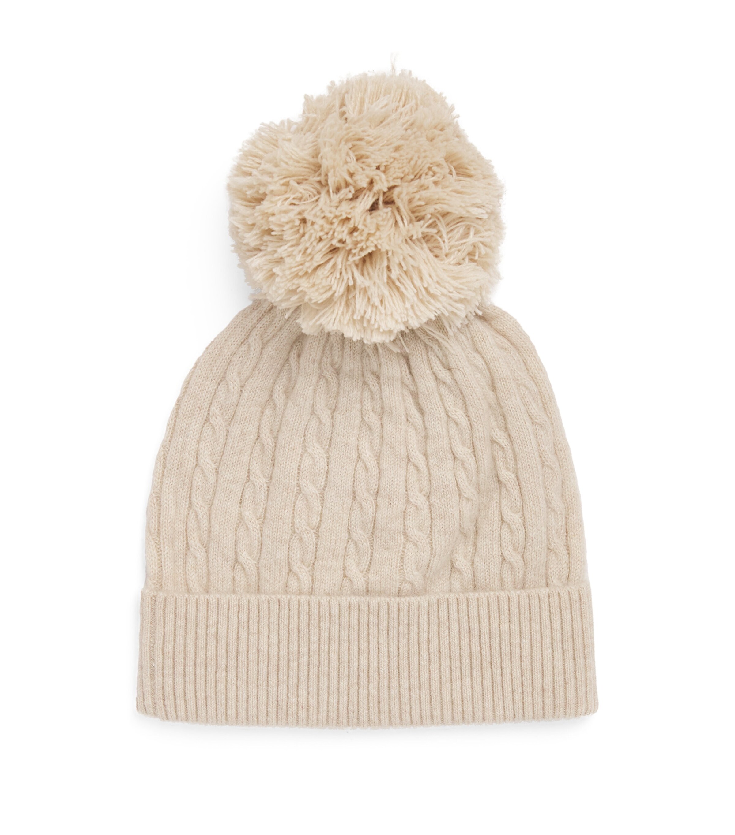 Purebaby Kids' Cashmere Pompom Beanie In White