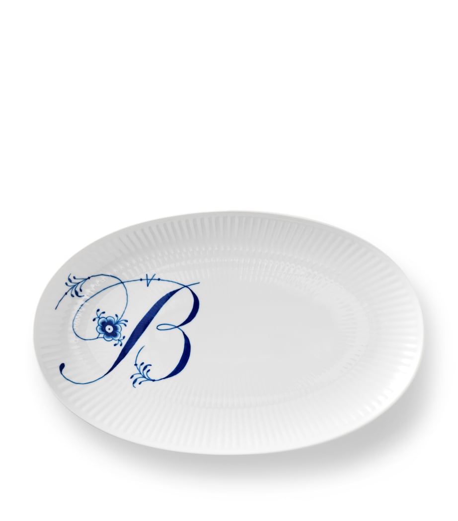 Alphabet Coll Oval Plate (23.5cm) BLUE Image 1