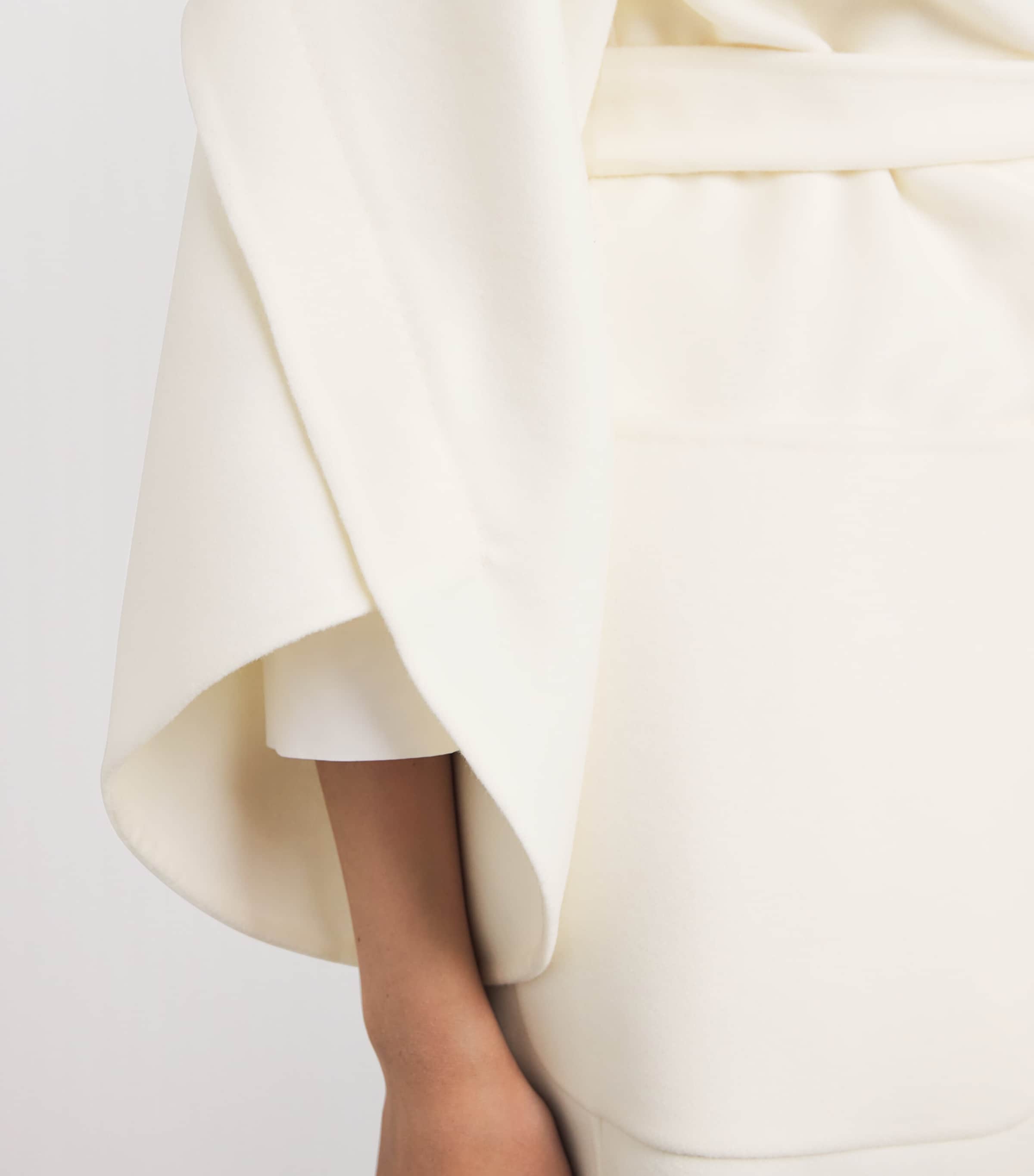 Wool-Cashmere Wrap Coat WHITE Image 6