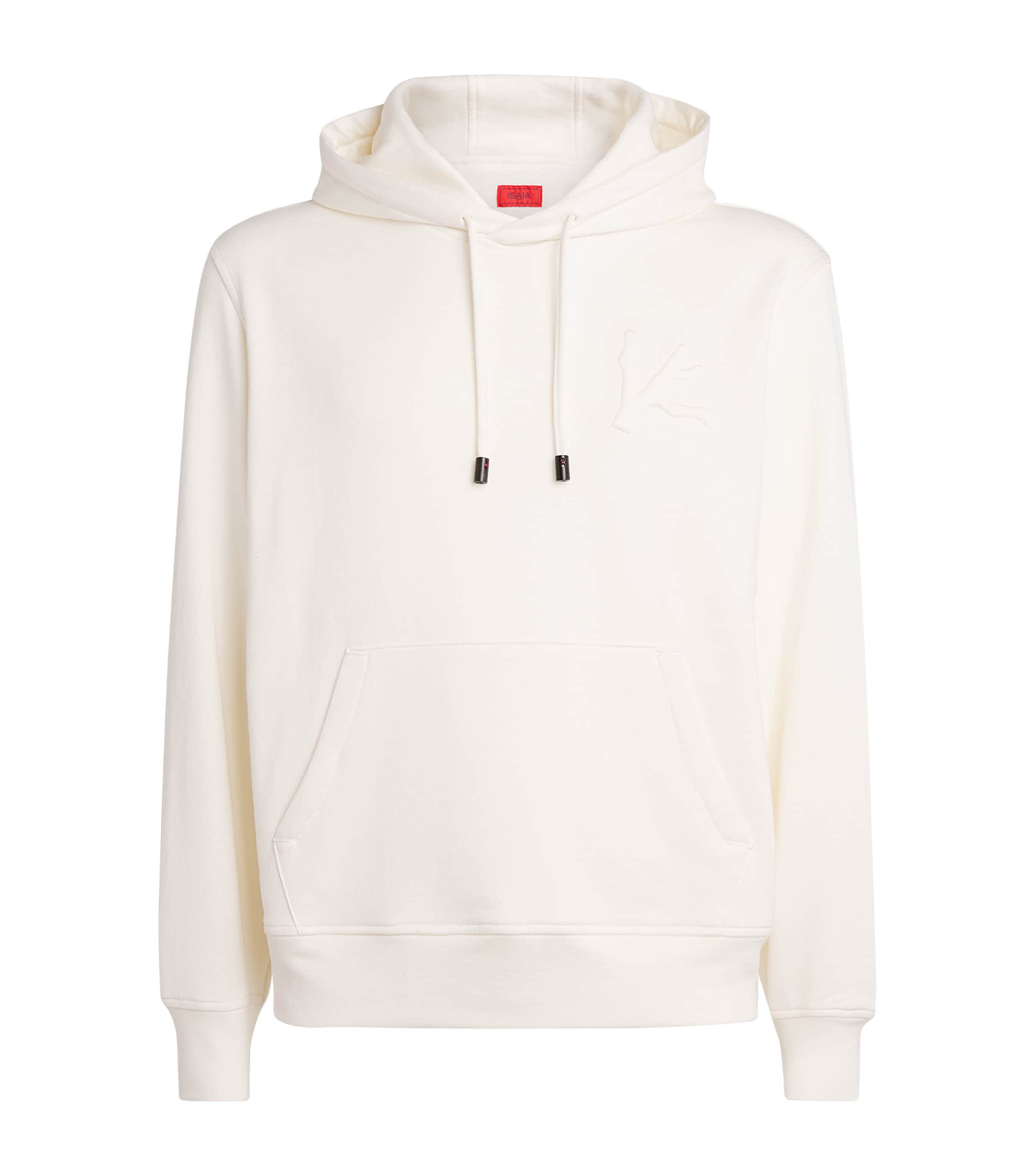 Isaia Mens Embossed Logo Hoodie Image 1