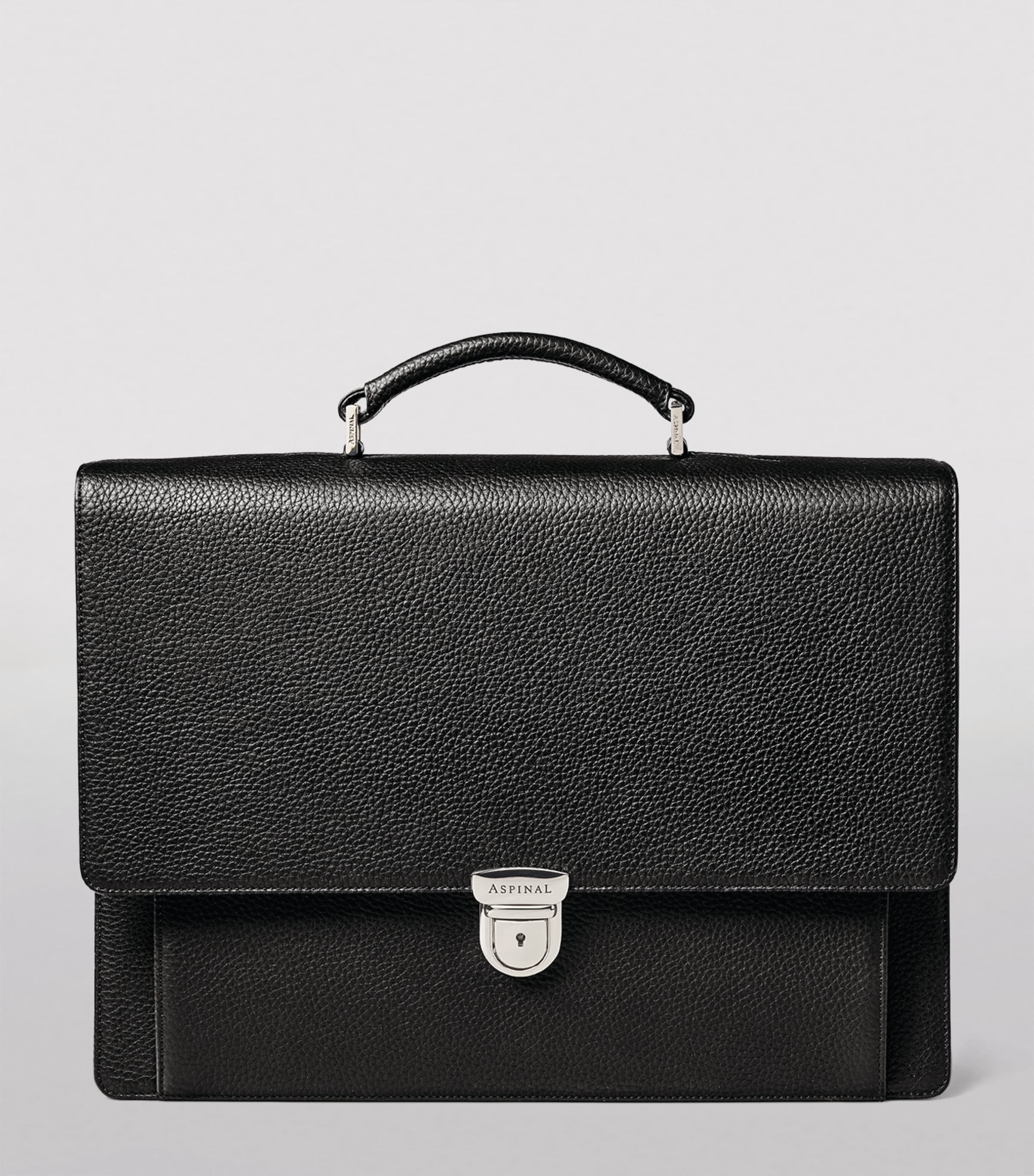 Leather City Laptop Briefcase BLACK Image 4