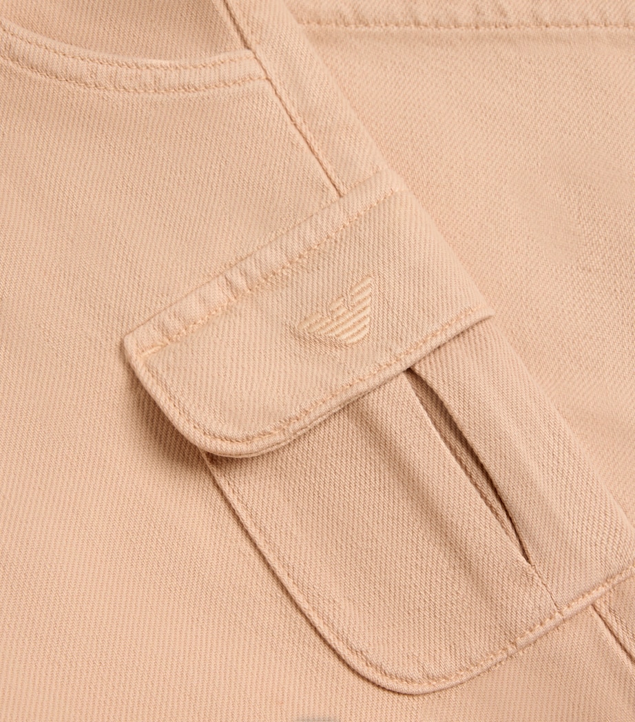 Cotton Cargo Trousers (4-14 Years) U4120MAHOGANY ROSE Image 2