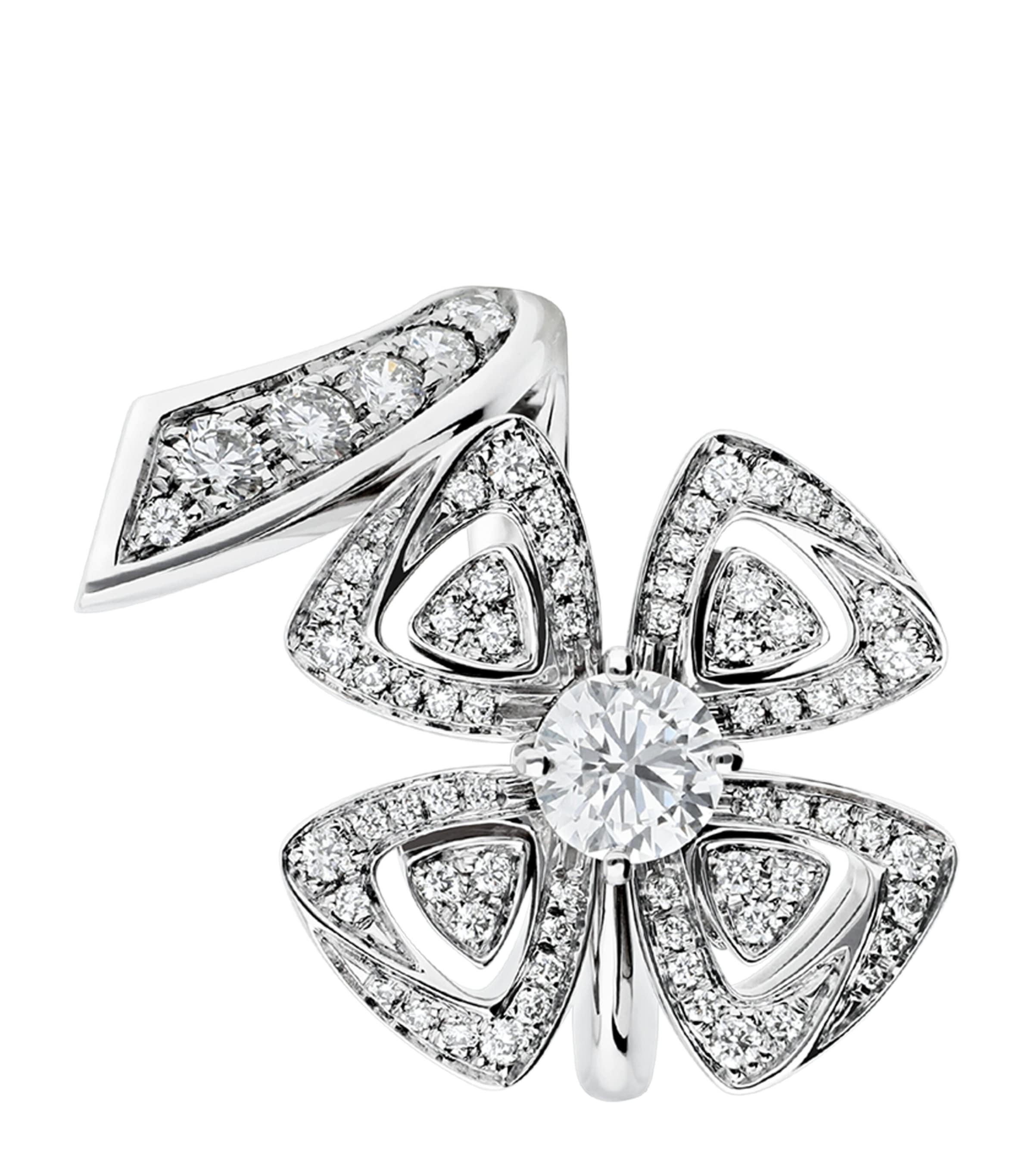 White Gold and Diamond Fiorever Ring WHITE GOLD Image 2