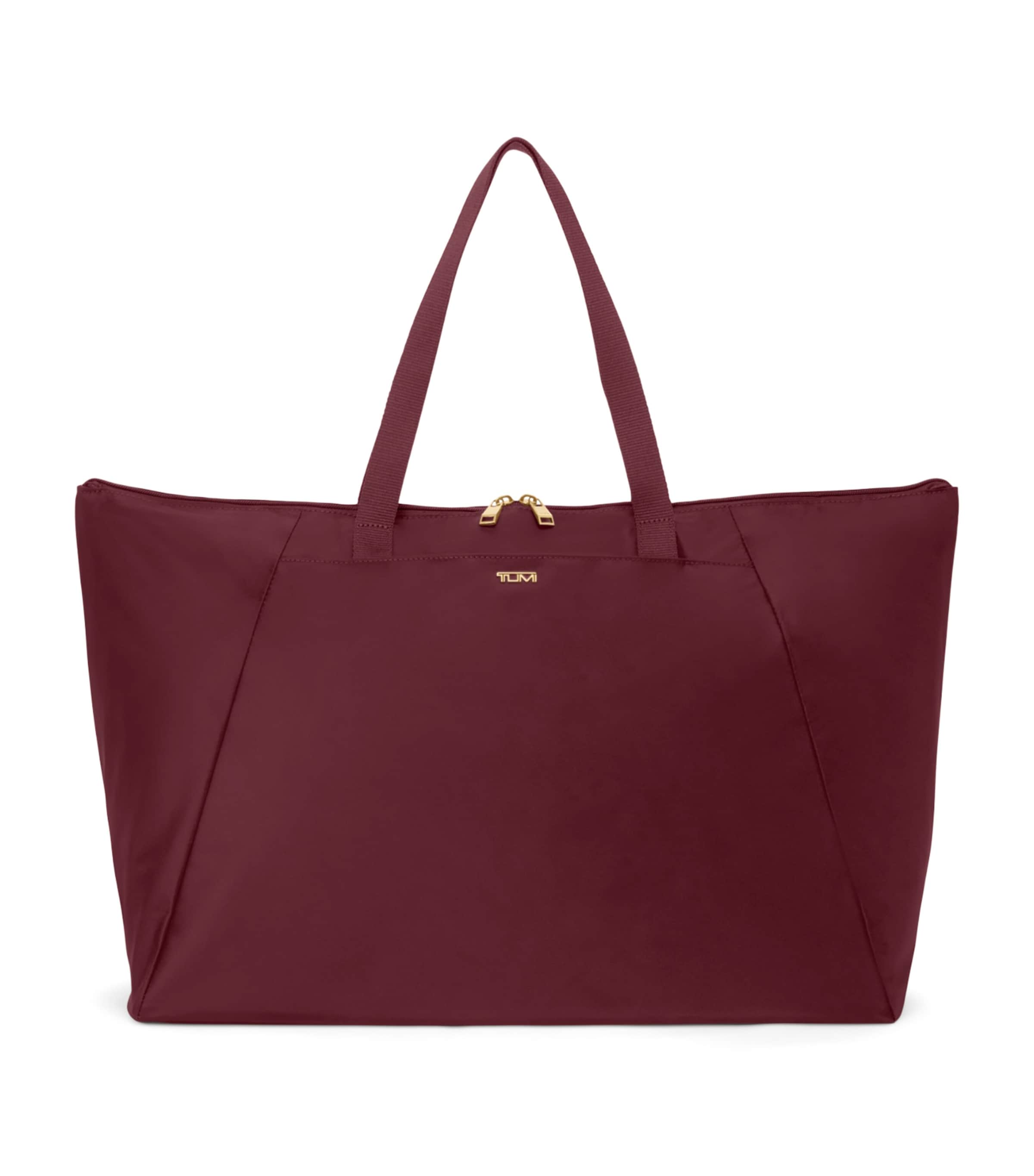 Tumi Nylon Voyageur Just In Case Foldable Tote Bag In Red