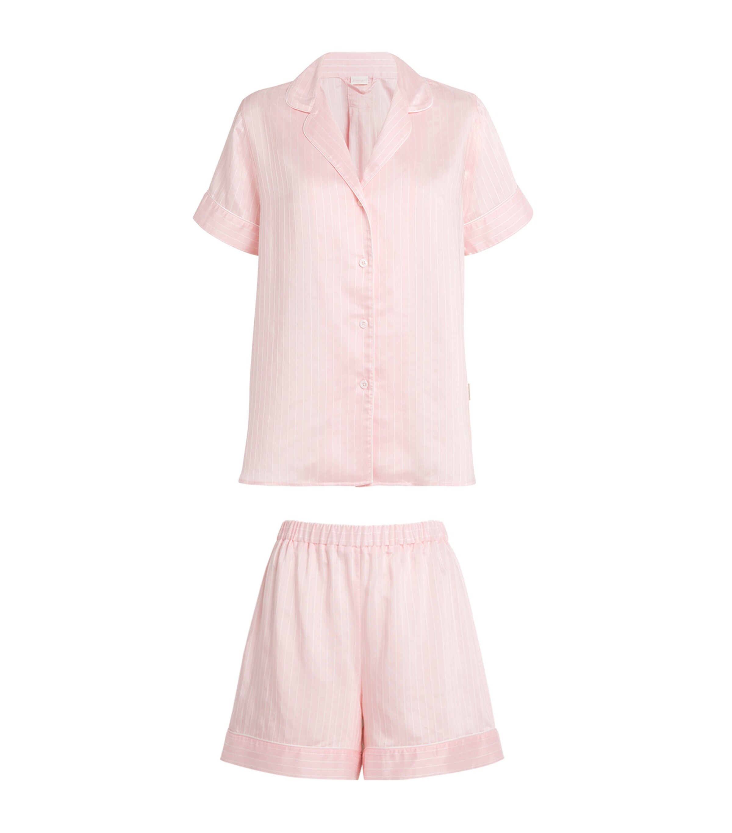 Zimmerli Womens Striped Pyjama Shirt Pink Stripes Image 1