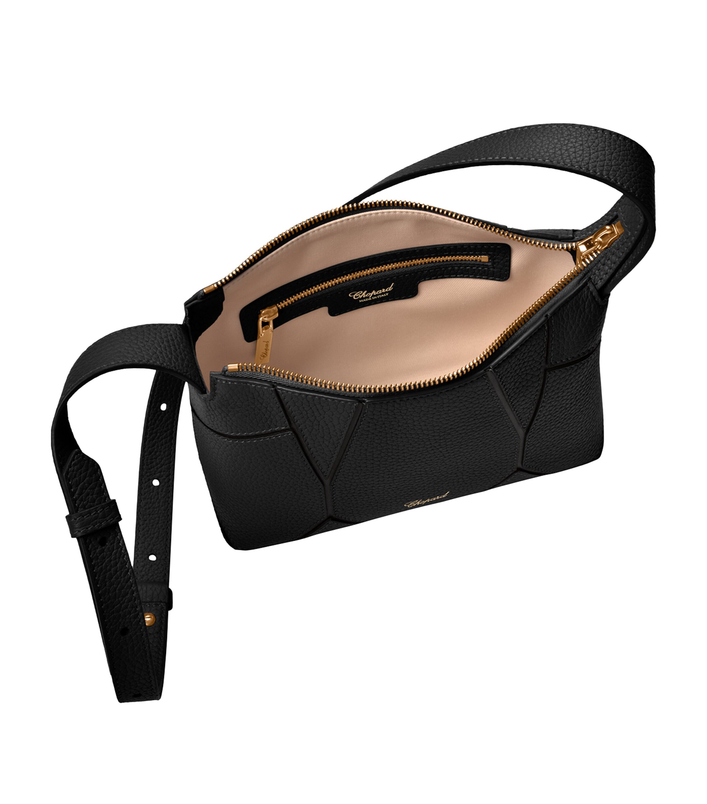 Grained Calfskin Diamond Cross-Body Bag BLACK Image 3