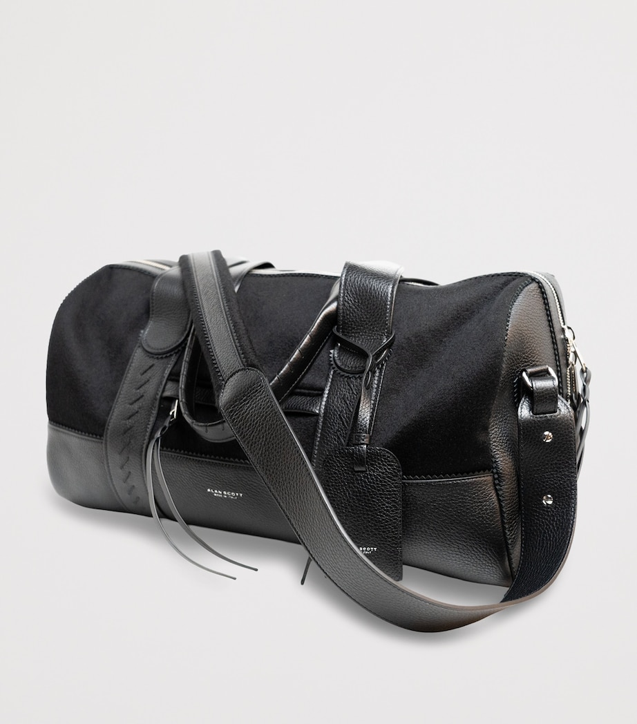 Alan Scott Deerskin Duffle Bag Black/black Image 2