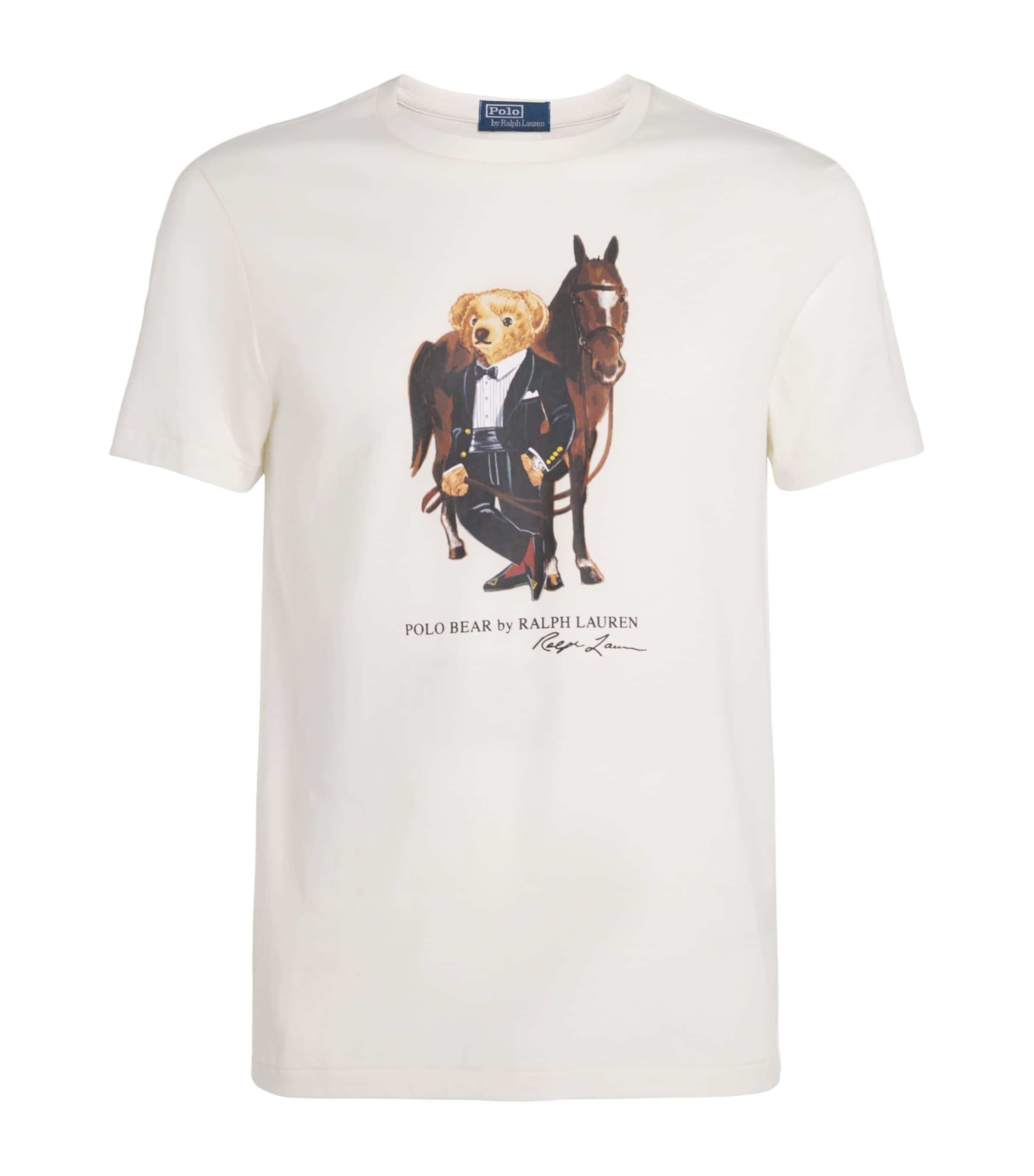 Polo Ralph Lauren Mens Cotton Polo Bear T-Shirt White Image 1