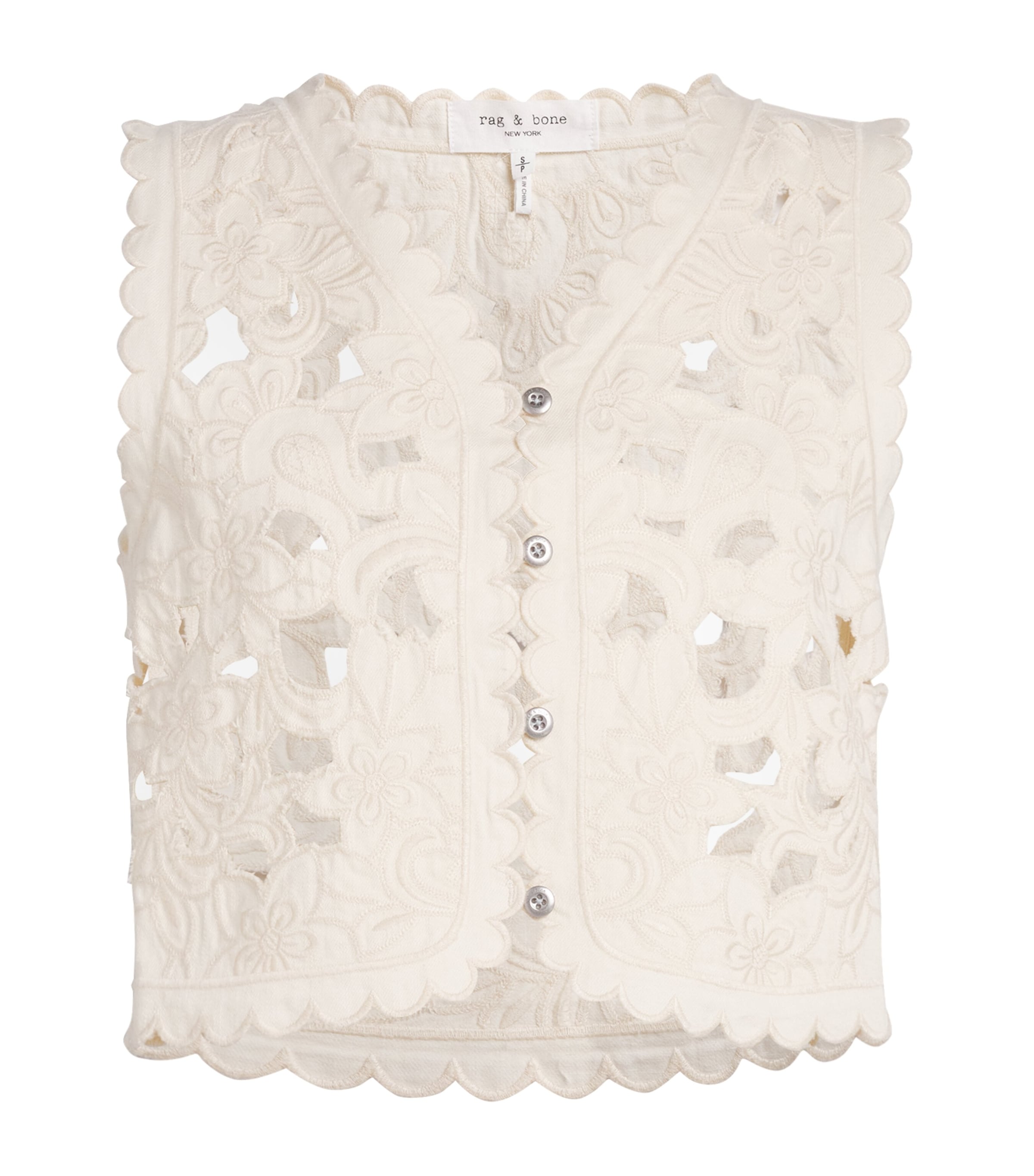 Rag & Bone Cut-out Coralie Vest In White