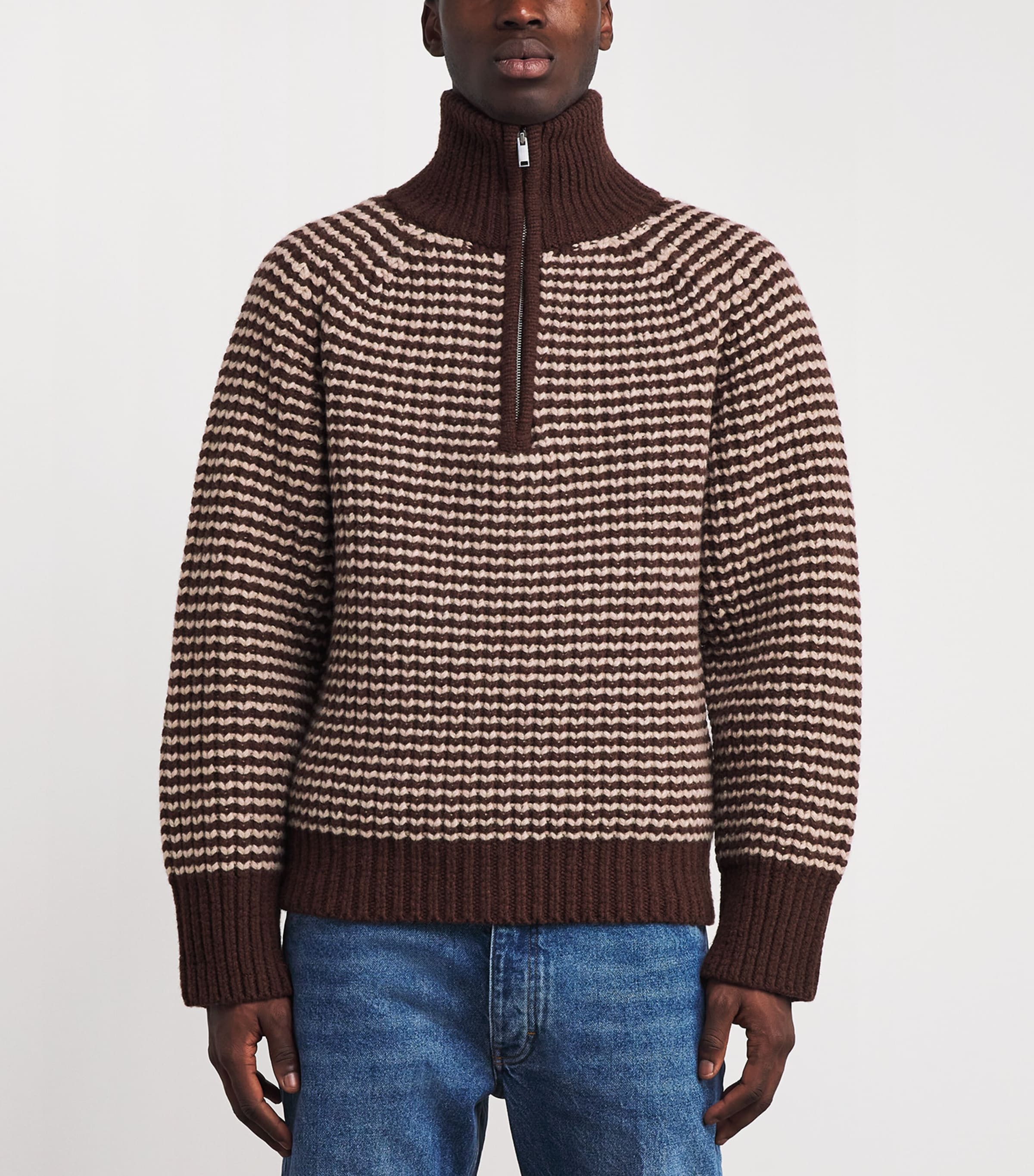 Studio Nicholson Brown x Aaron Levine Virgin Wool Bristol Knit