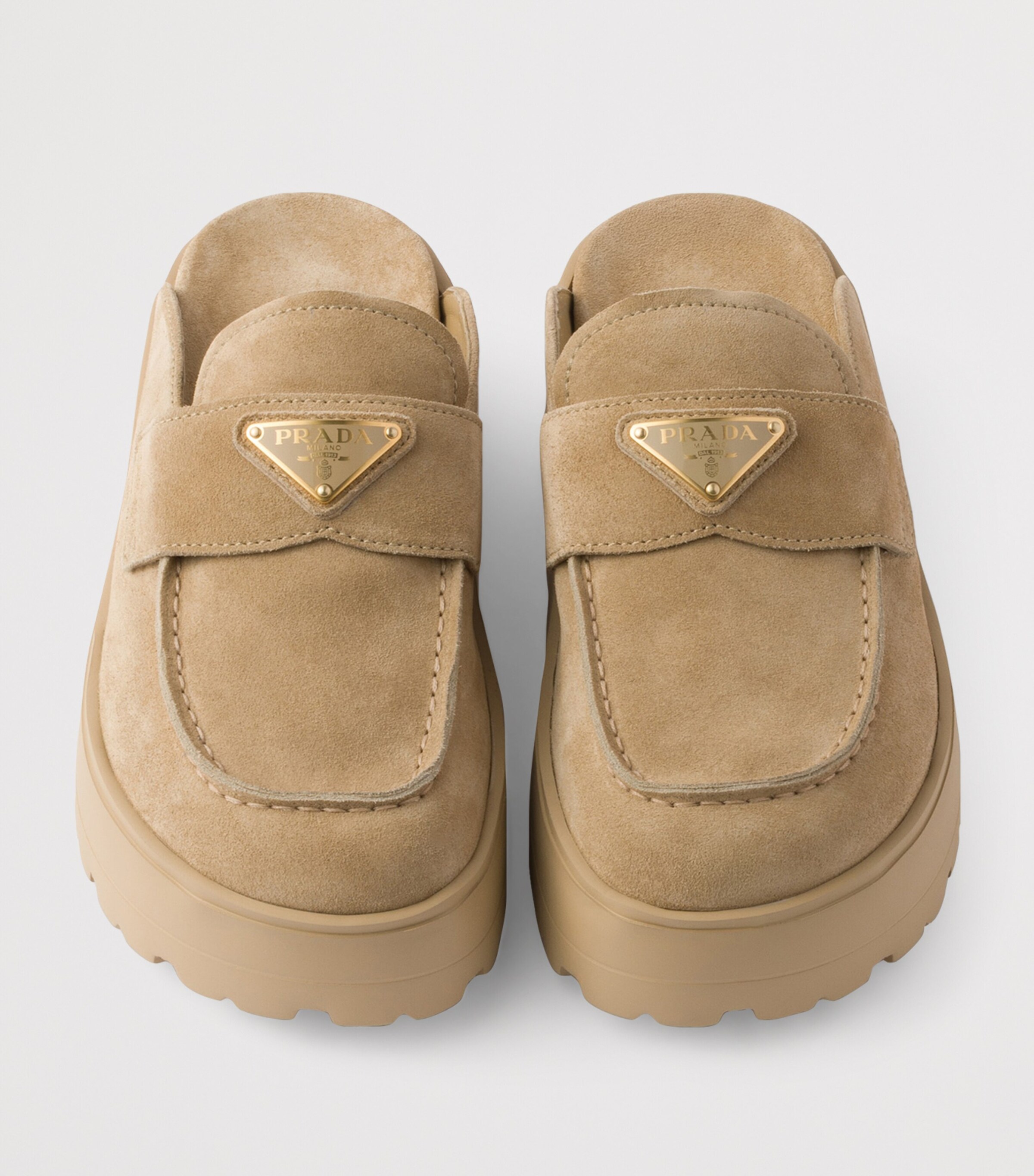 Suede Flatform Mules F0379 Image 3