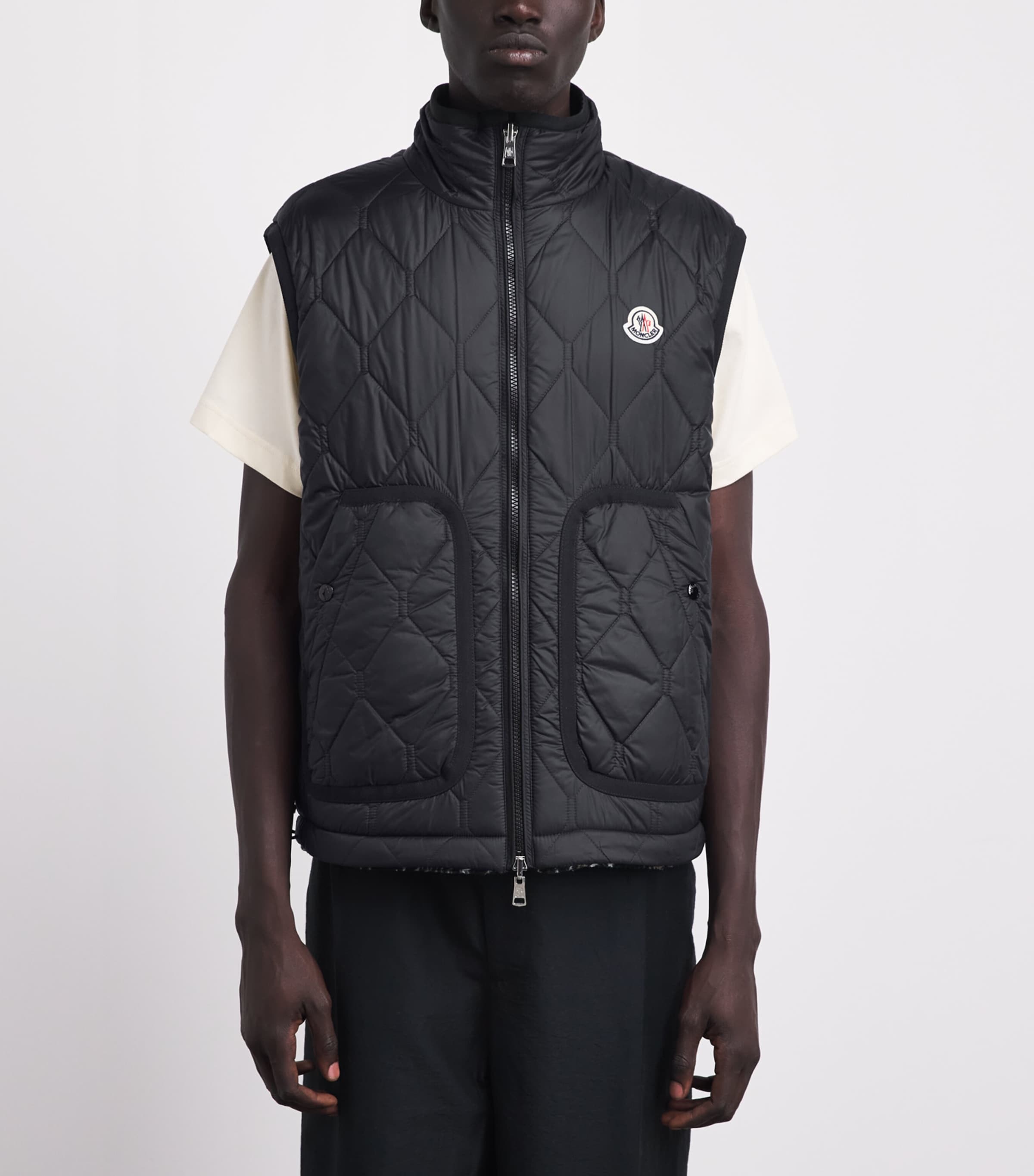 Moncler Mens Padded Reversible Paisley Gilet Image 6