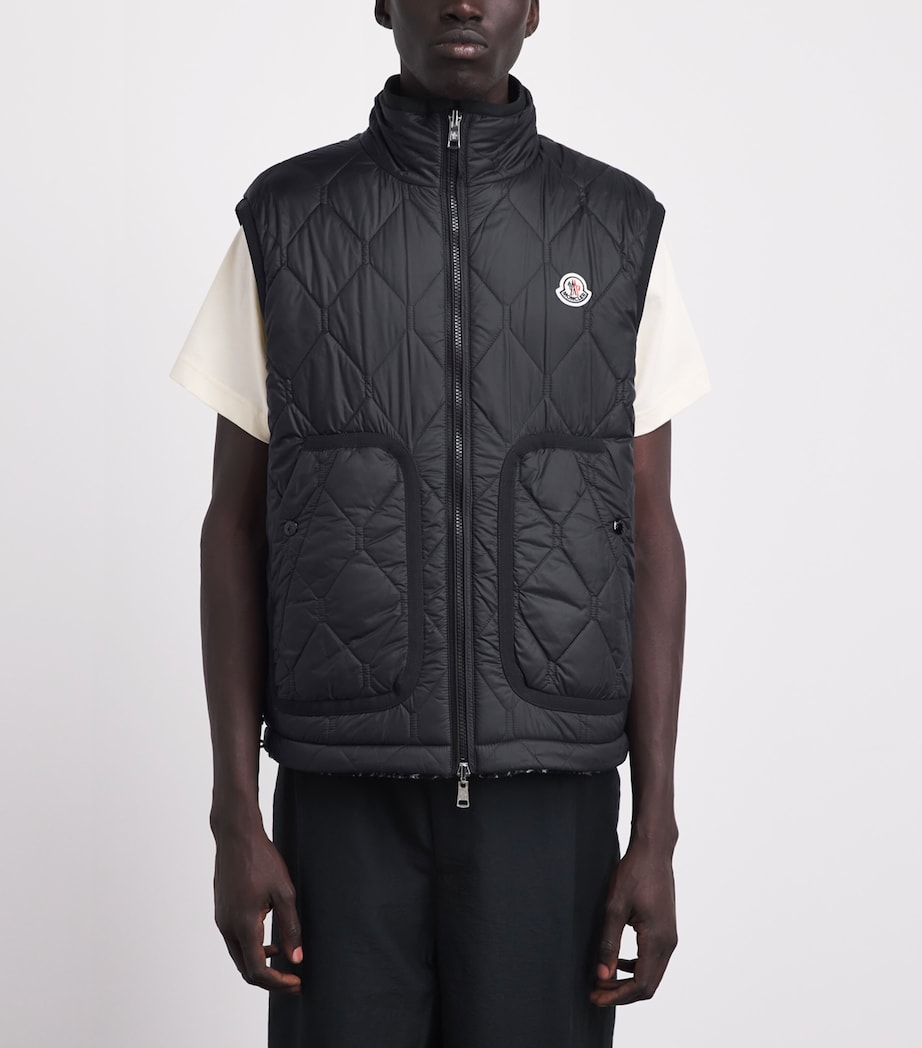 Moncler Mens Padded Reversible Paisley Gilet Image 6