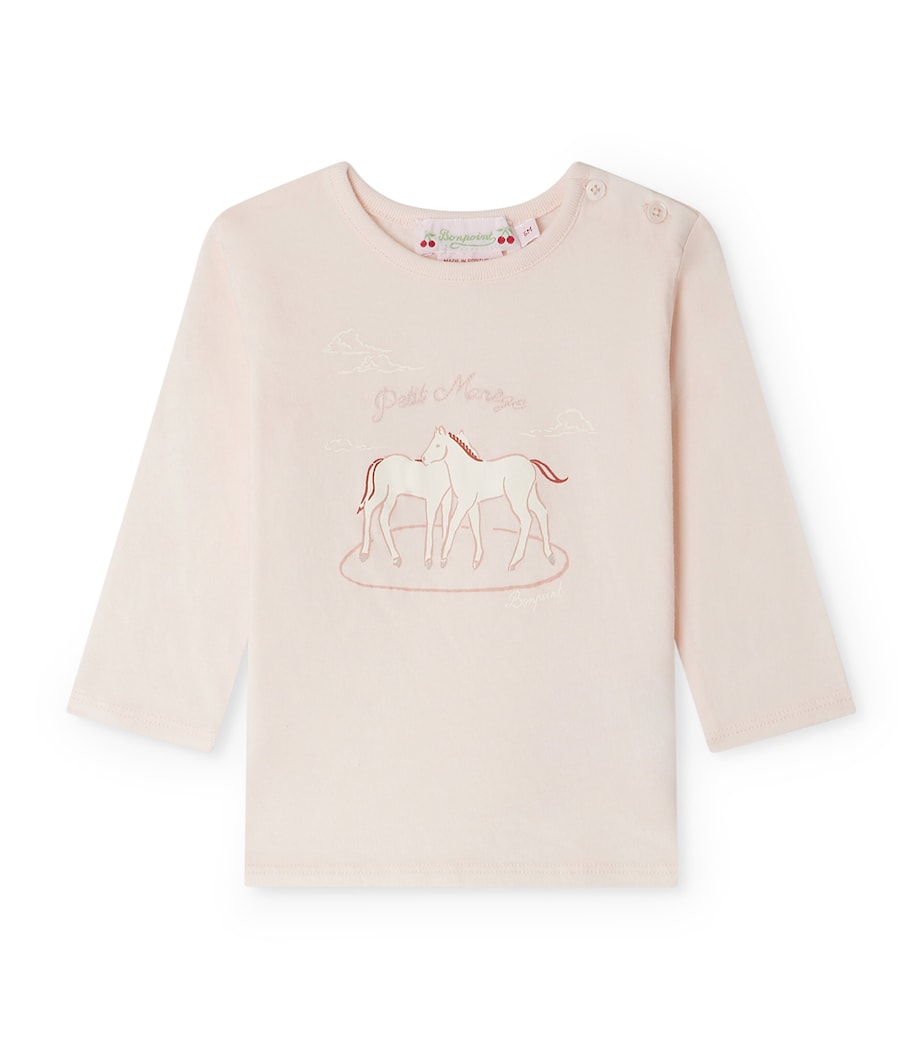 Long-Sleeve Riding School T-Shirt (6-18 Months) UPB ROSE Image 1
