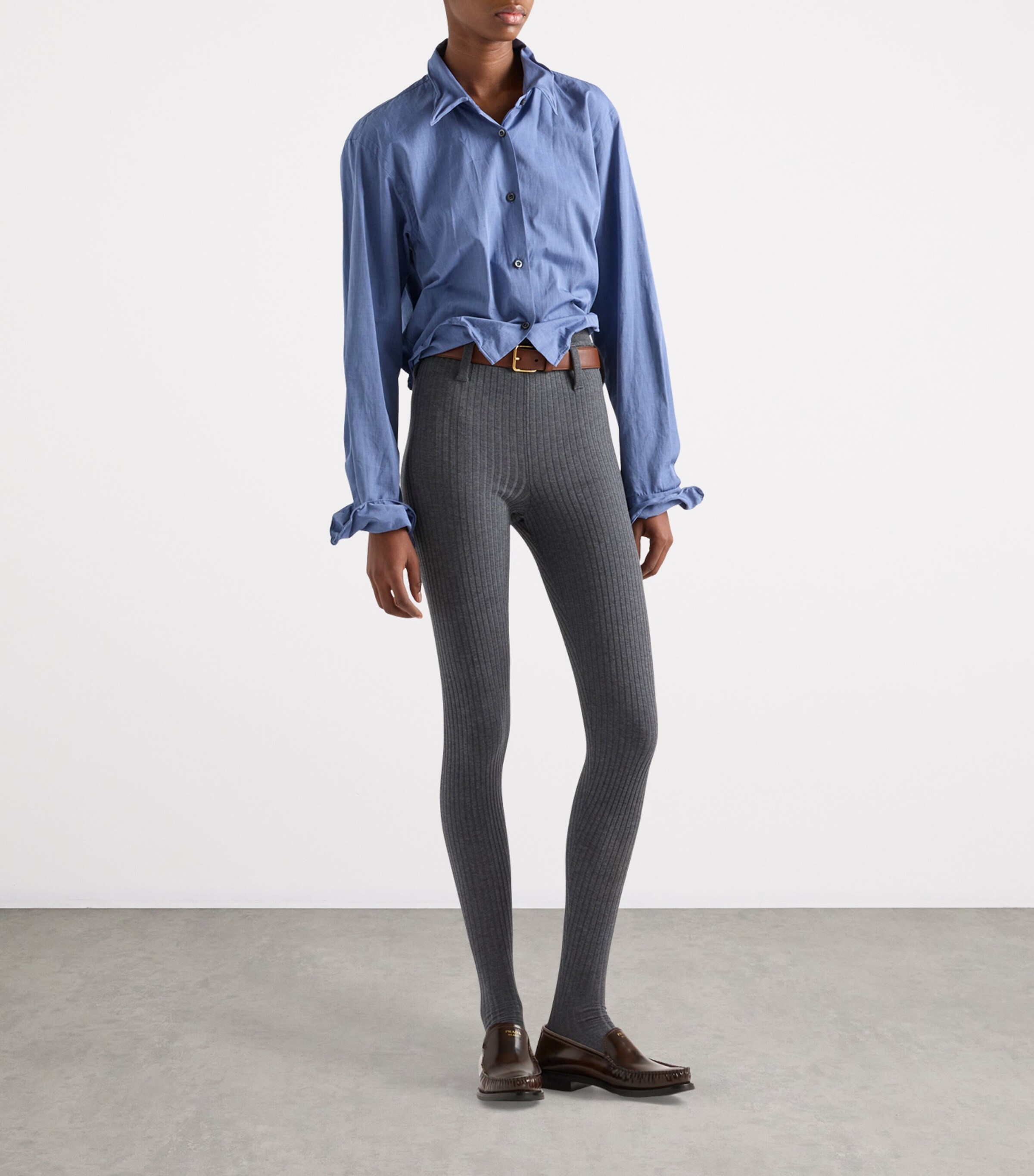 Cotton Shapeable Oversized Shirt F0216 Image 2